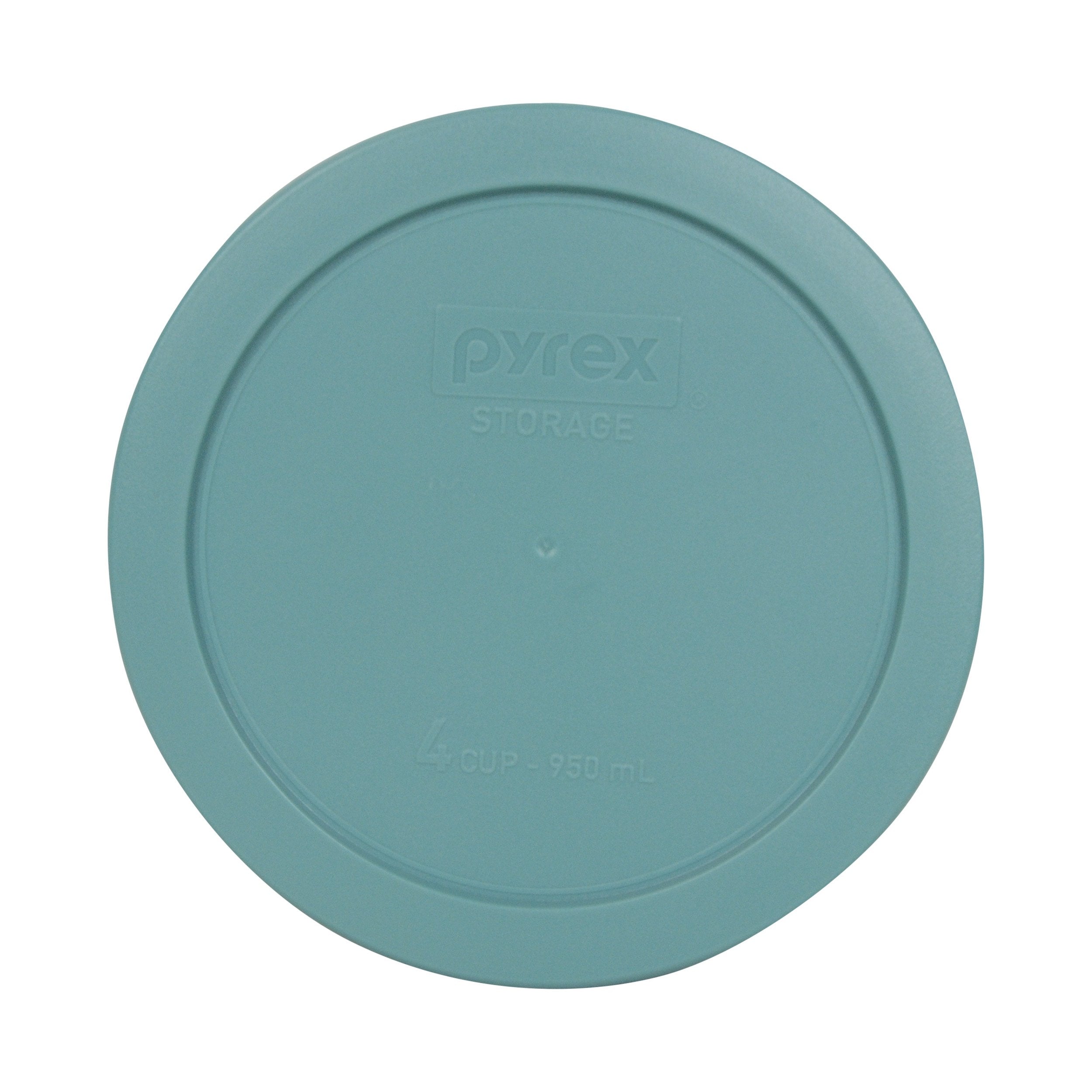 Pyrex 7201-PC Turquoise Round 4 Cup Plastic Storage Lid, Made in USA
