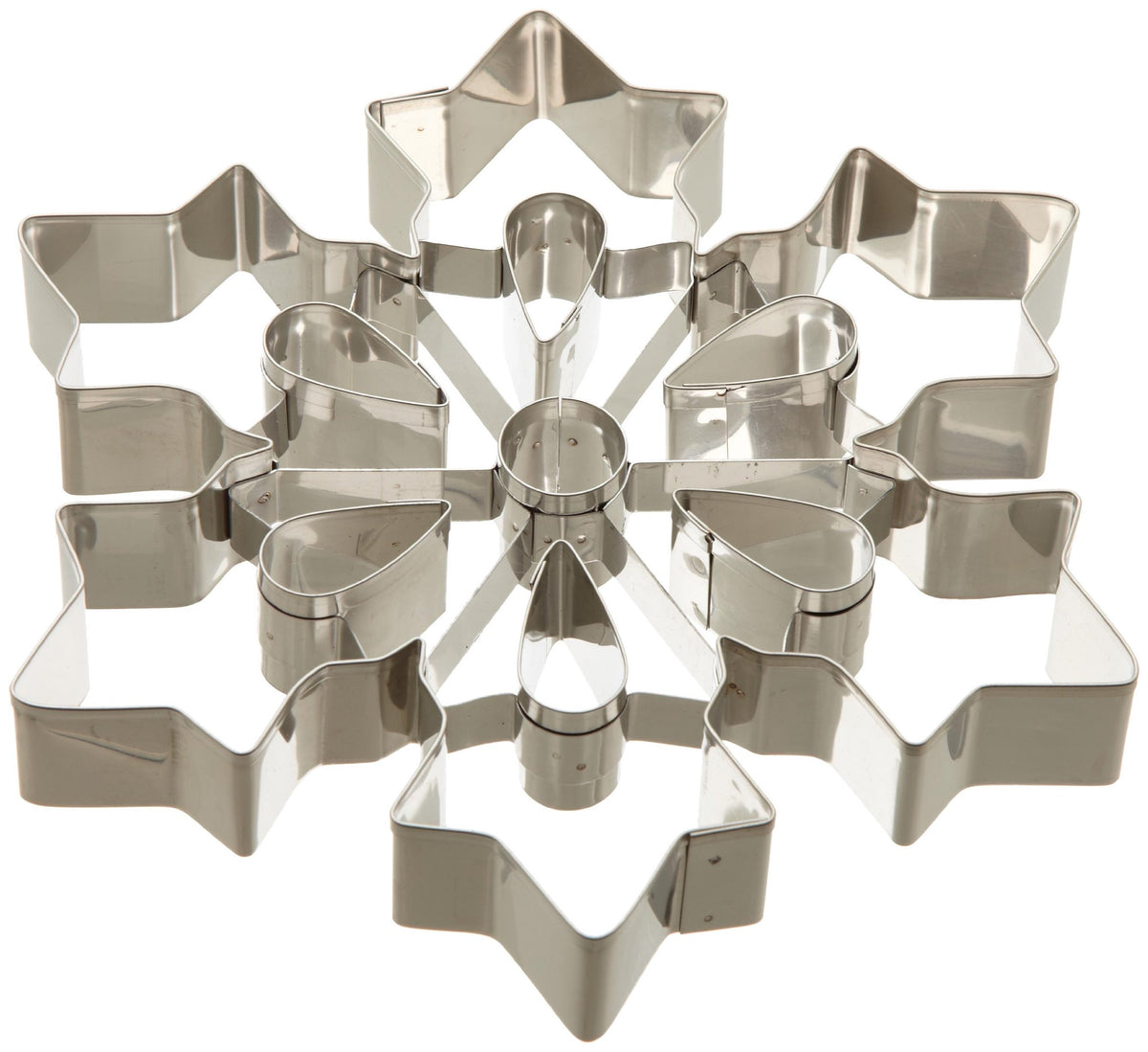 Ateco Large Snowflake Cookie Cutter, Stainless Steel, 8'' Diameter
