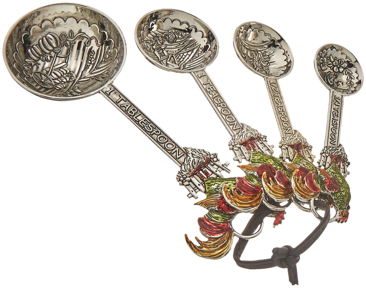 Ganz Msrng Spns 4Pcset,Zi Rooster Measuring Spoons