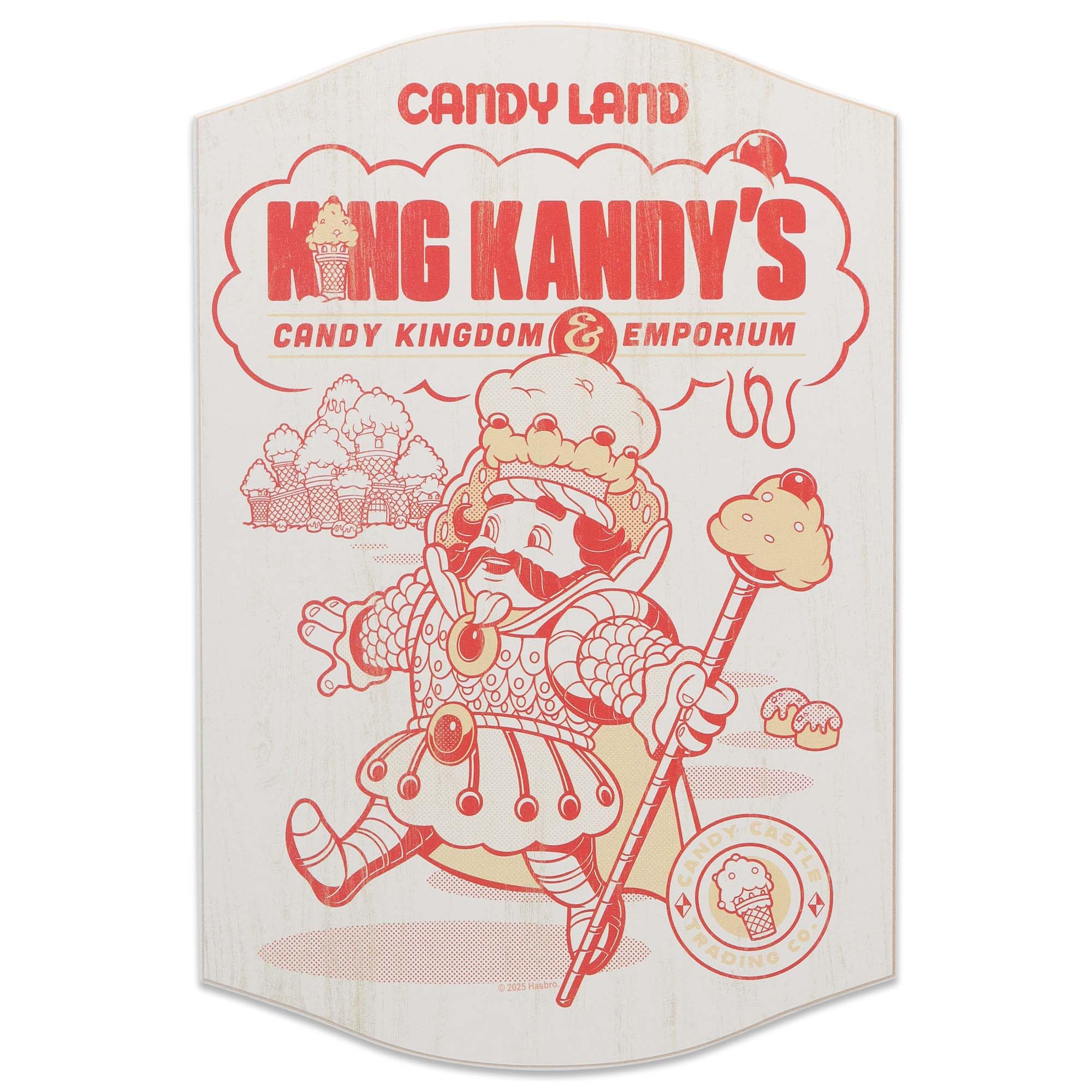 Hasbro Candy Land King Kandy Wood Wall Decor - Fun Candy Land Character Sign for Playroom or Game Room