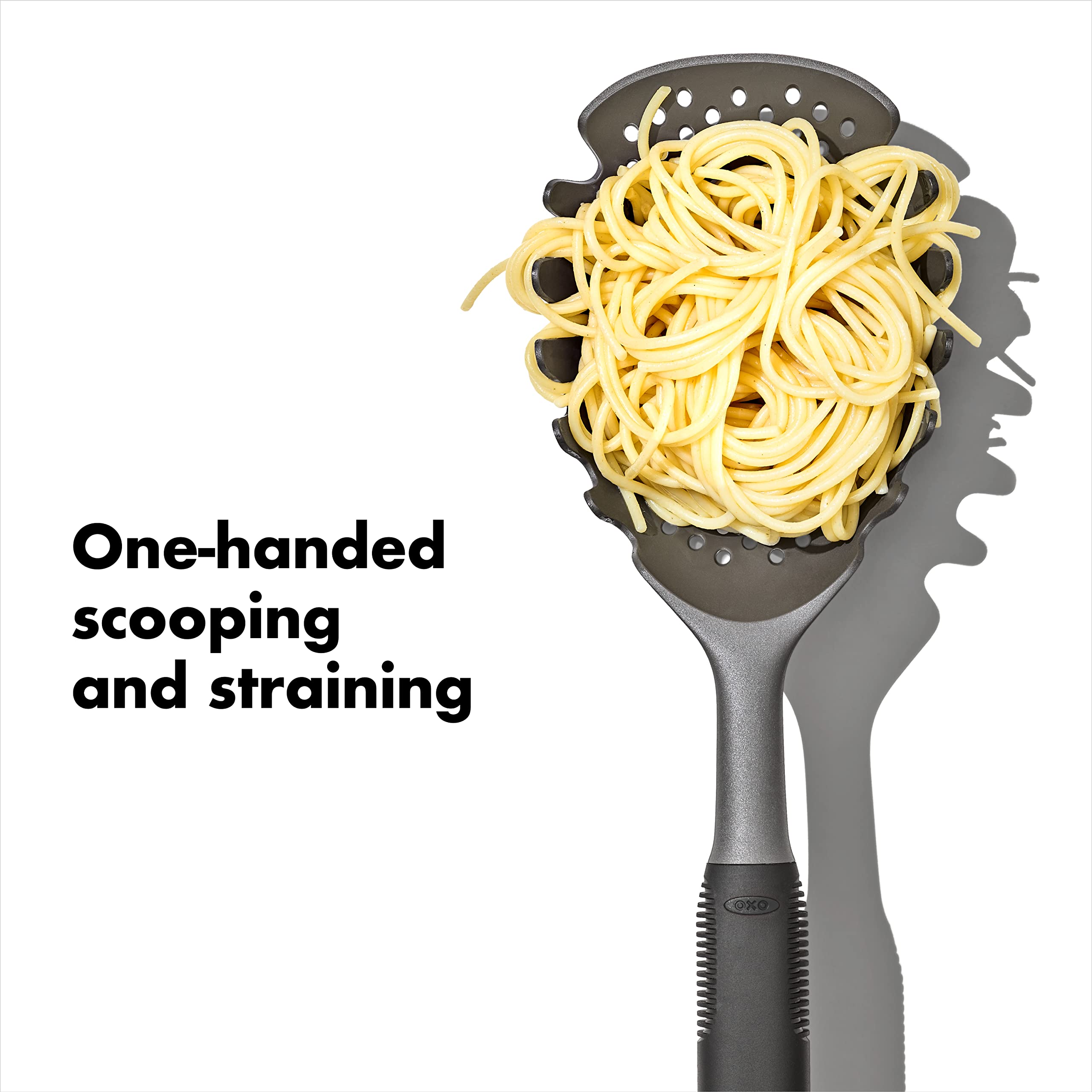 Oxo Good Grips Pasta Scoop Strainer,Gray