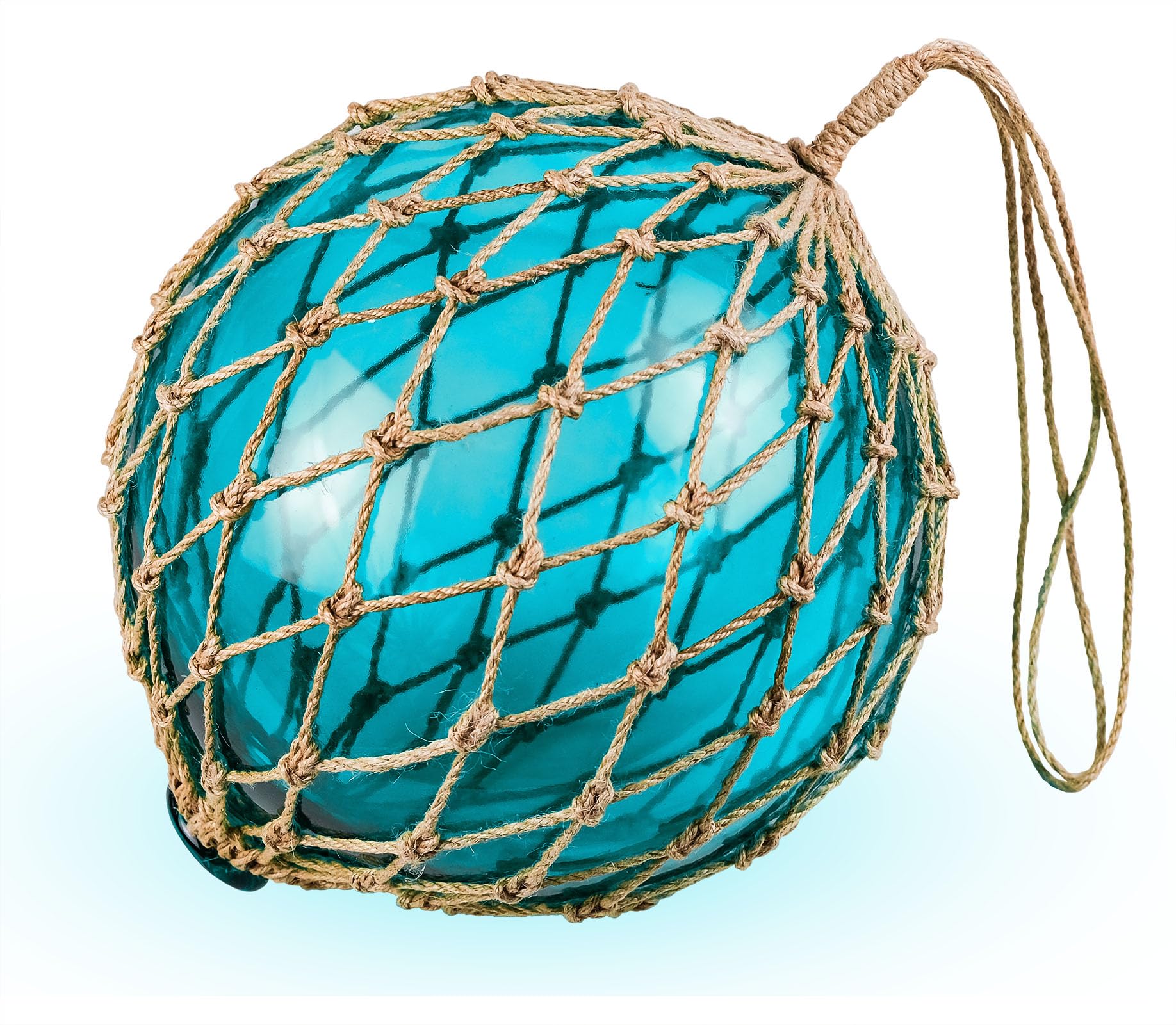 SAILINGSTORY Glass Fishing Float Nautical Decorative Glass Ball Buoy Coastal Beach Decor 10 Sky Blue