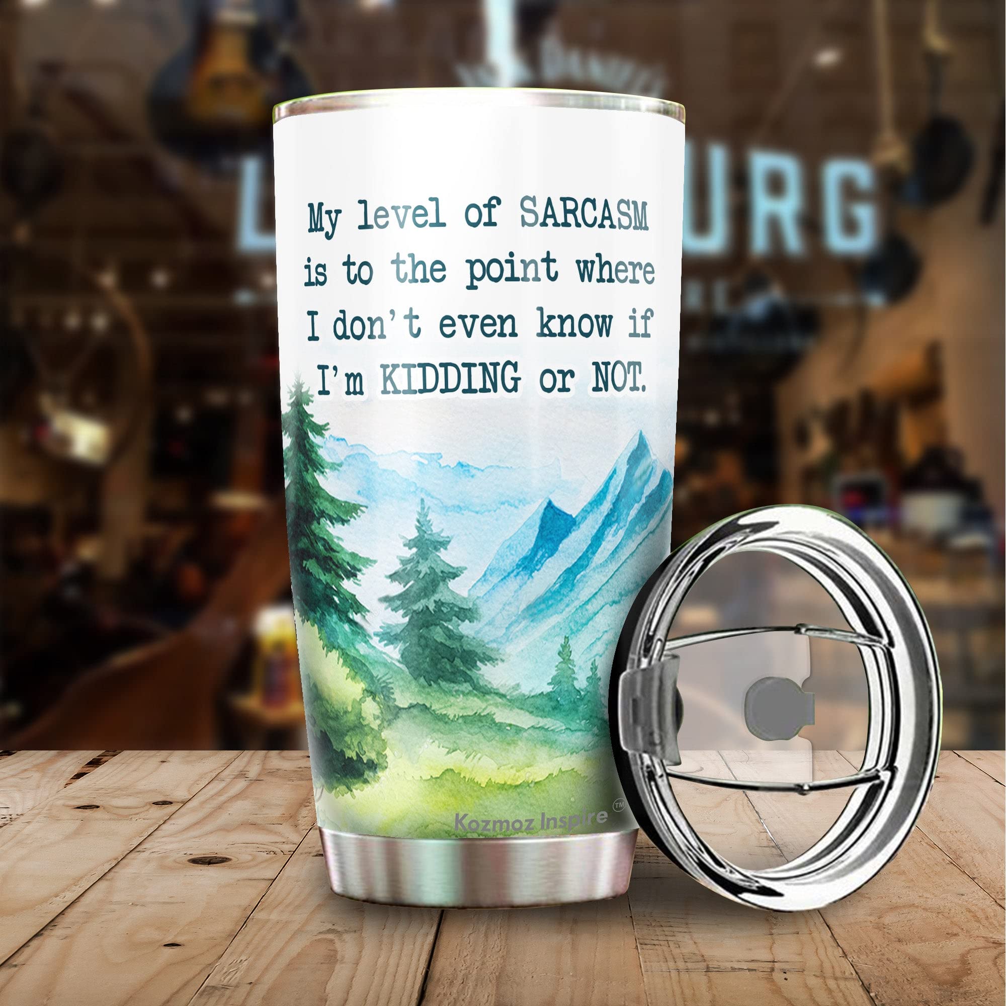 Kozmoz Inspire My Level Of Sarcasm Is To A Point Where I Don'T Know If I'M Kidding Tumbler - Funny Gifts For New Coworkers, Reti