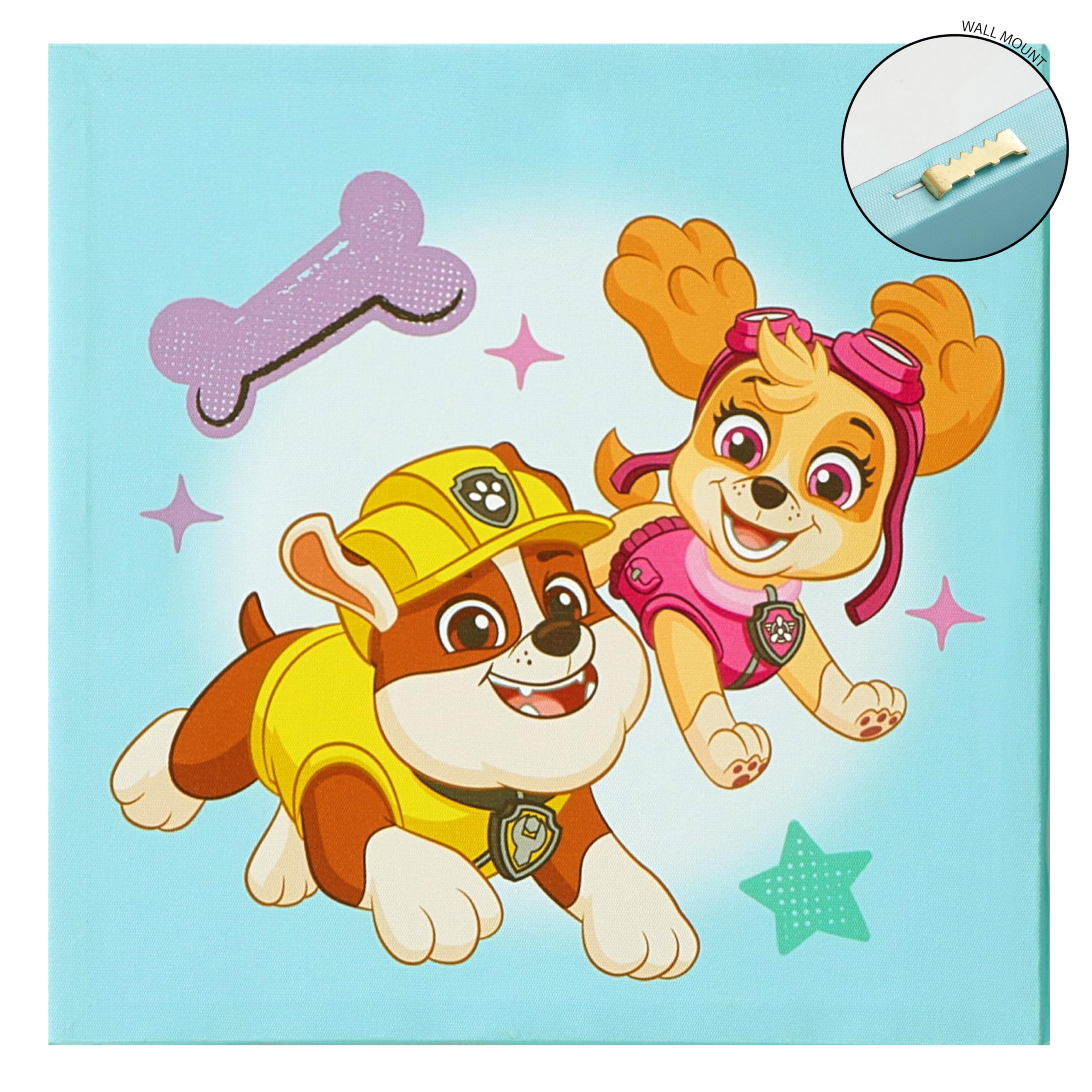 Idea Nuova Nickelodeon Paw Patrol 4 Pack Square Canvas Wall Art Set, 11''X11'' Each