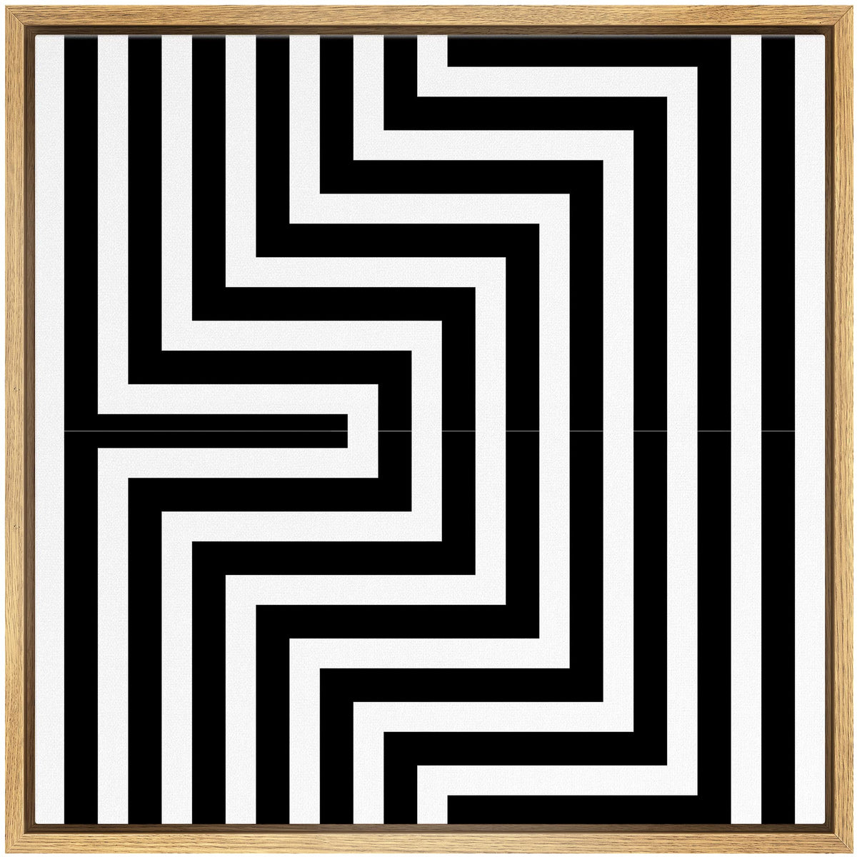 Signwin Framed Canvas Print Wall Art 3D Optical Illusion Line Art Pattern Abstract Shapes Illustrations Minimalism Alternative D
