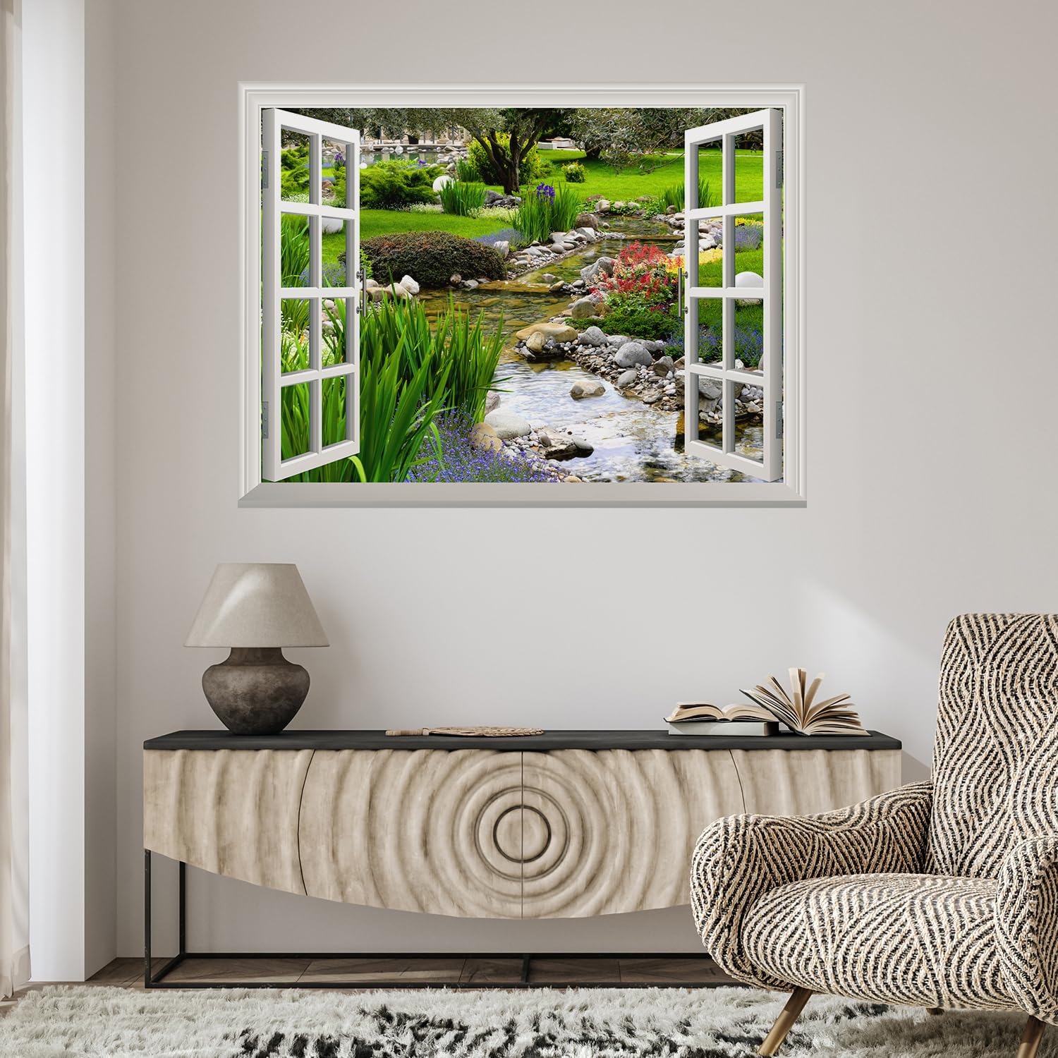 wall26 Removable Wall Sticker/Wall Mural (24''x32''  Clear Spring and Green Grass)