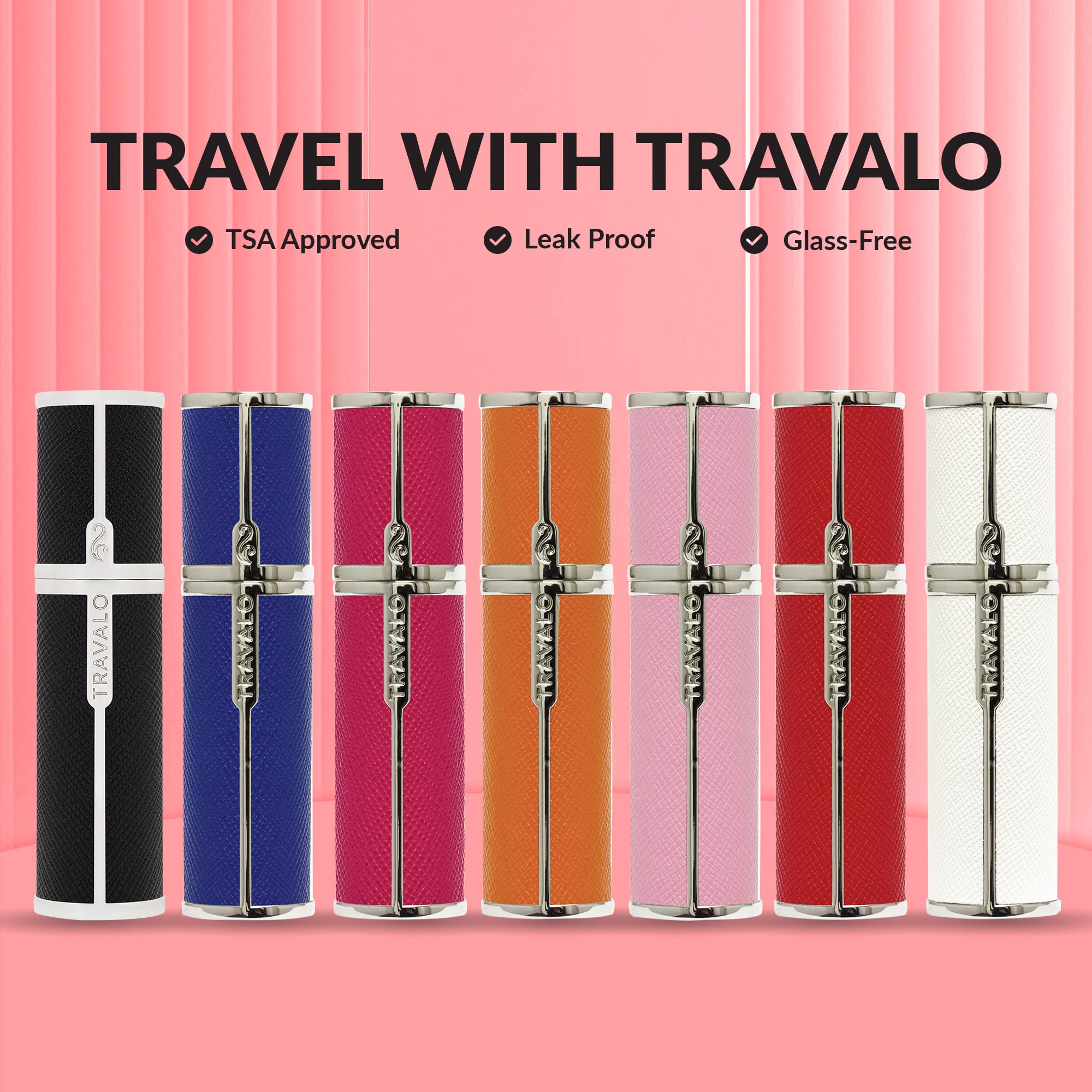 Travalo Milano Perfume Atomizer Travel Refill U-Change System Tsa Approved | Reusable Airtight Easy Fill Mini Pump Sprayer Light
