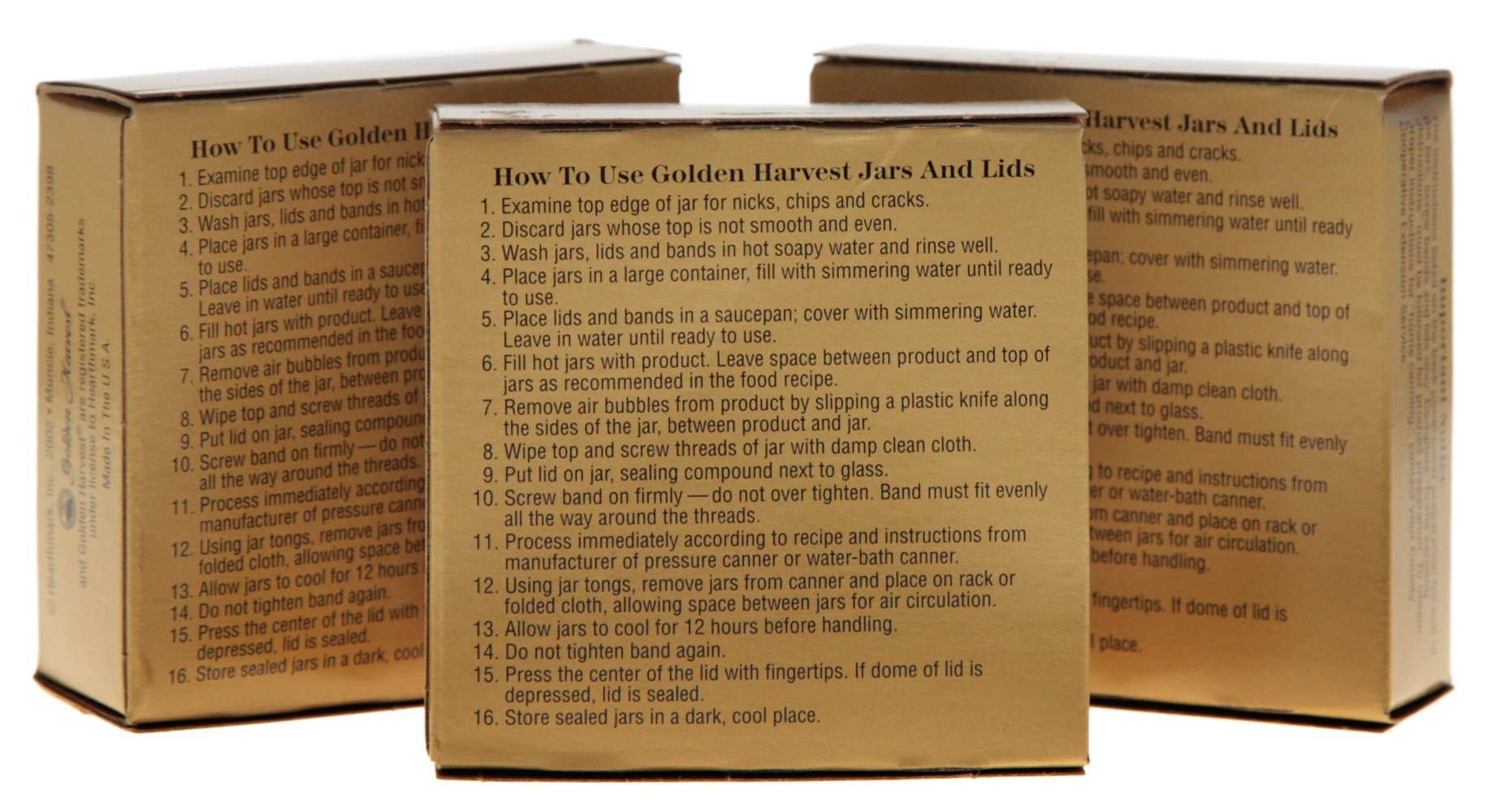 Golden Harvest Regular Canning Lids 3 Packs Of 12 (36 Total Lids)