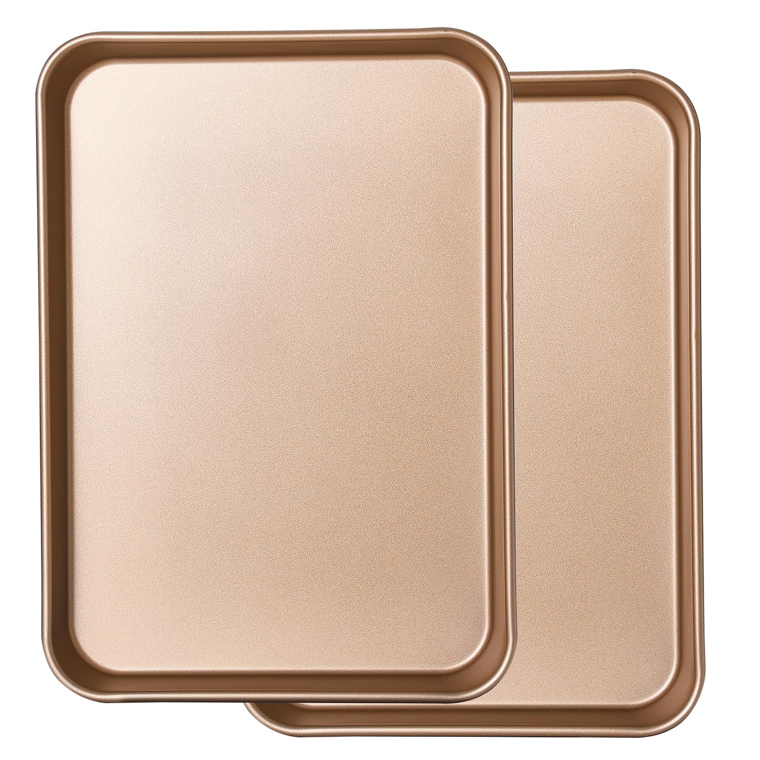 Biubumtu 2 Pack 14 X 10 Inches Quality Baking Sheet Pan, Slick Carbon Steel Baking Sheet Set, Warp Resistant Nonstick Cookie Bak