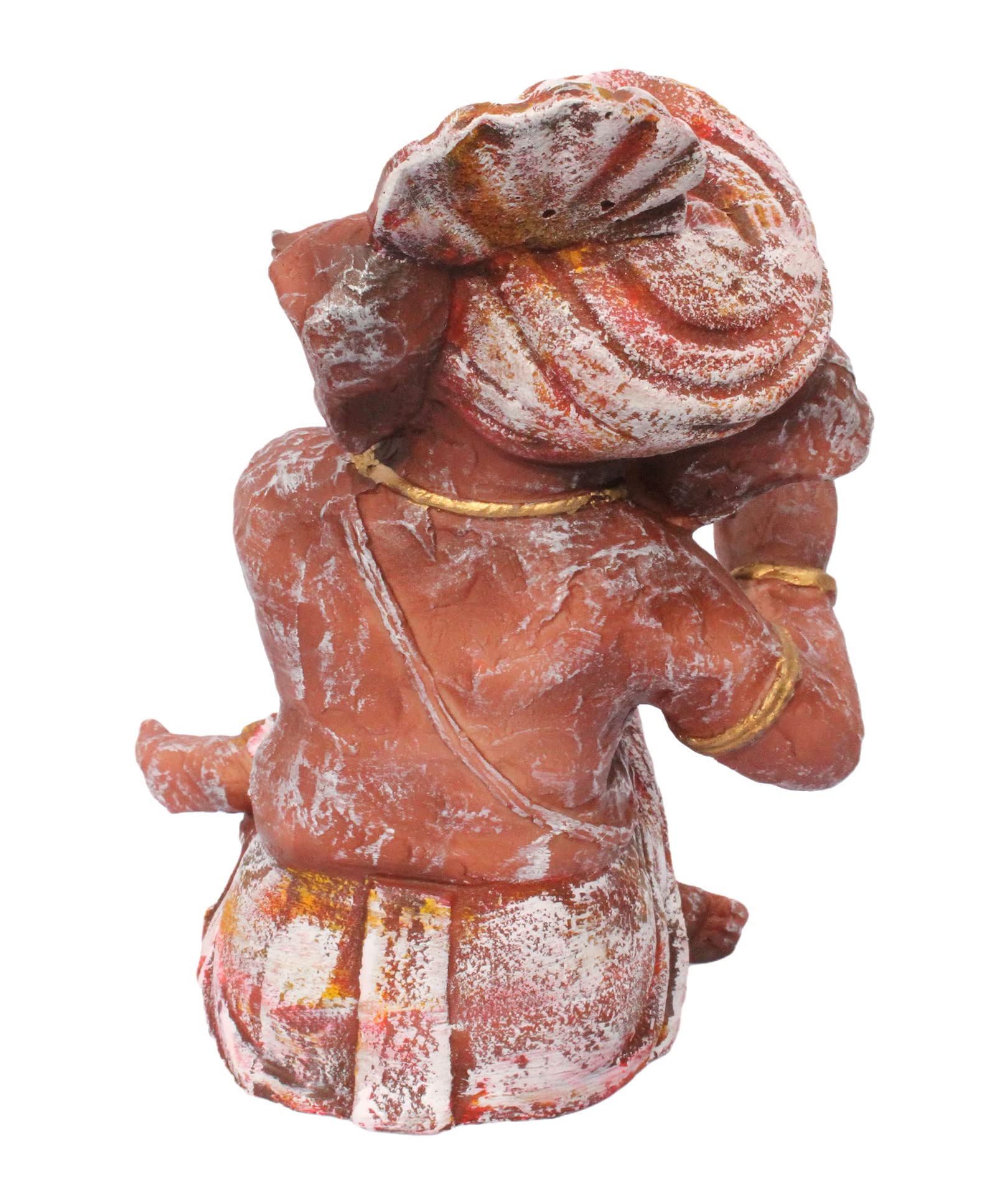 Kd Hub Lord Ganesh Idol For Home Decor & Office - Flute Muscial Ganesh Murti - (22 Cm) (Brown)(Medium Size)