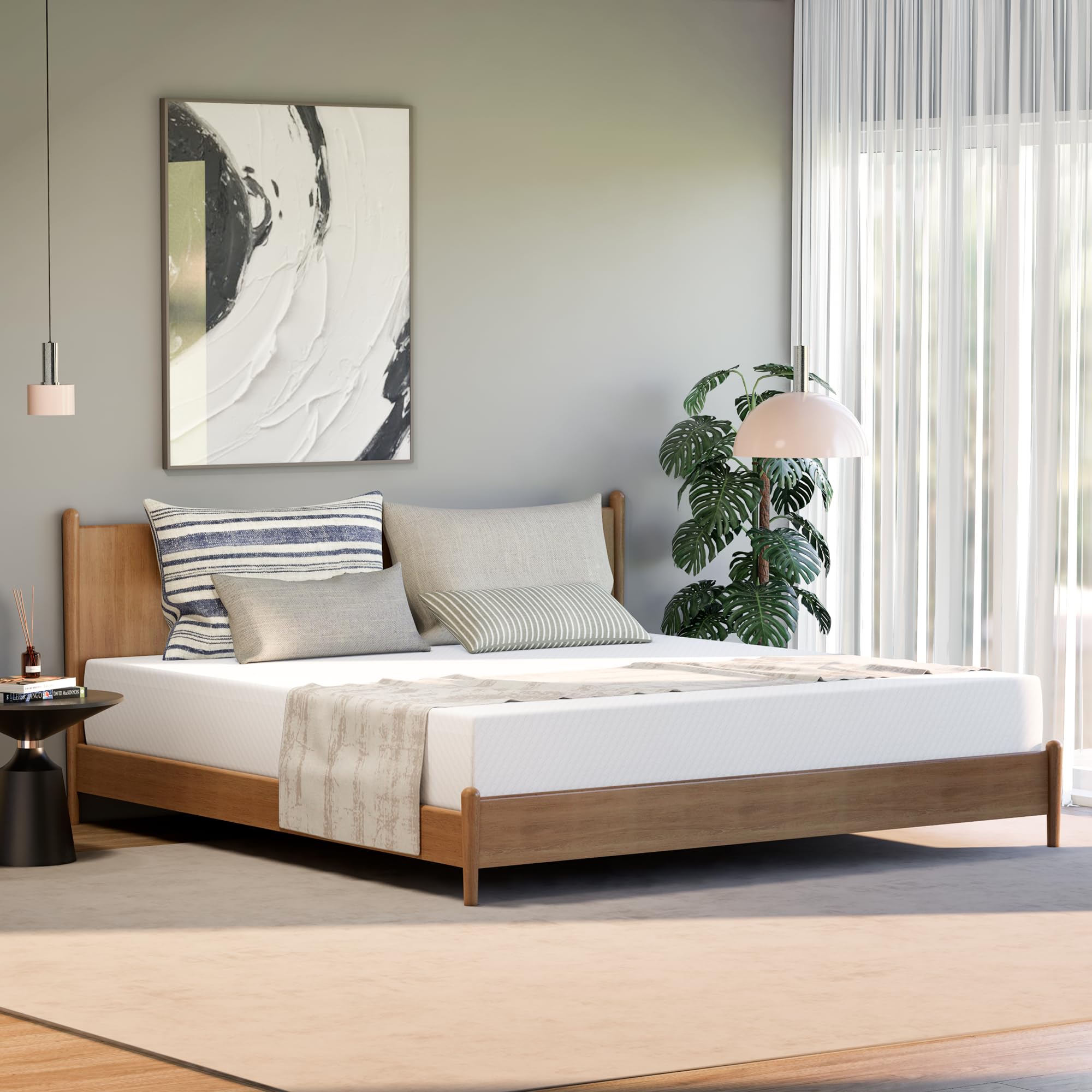 Gaeste 12 Inch King Cooling Gel Memory Foam Mattress Medium Firm For Cool Sleep Pressure Relieving Certipur-Us Certified Conveni