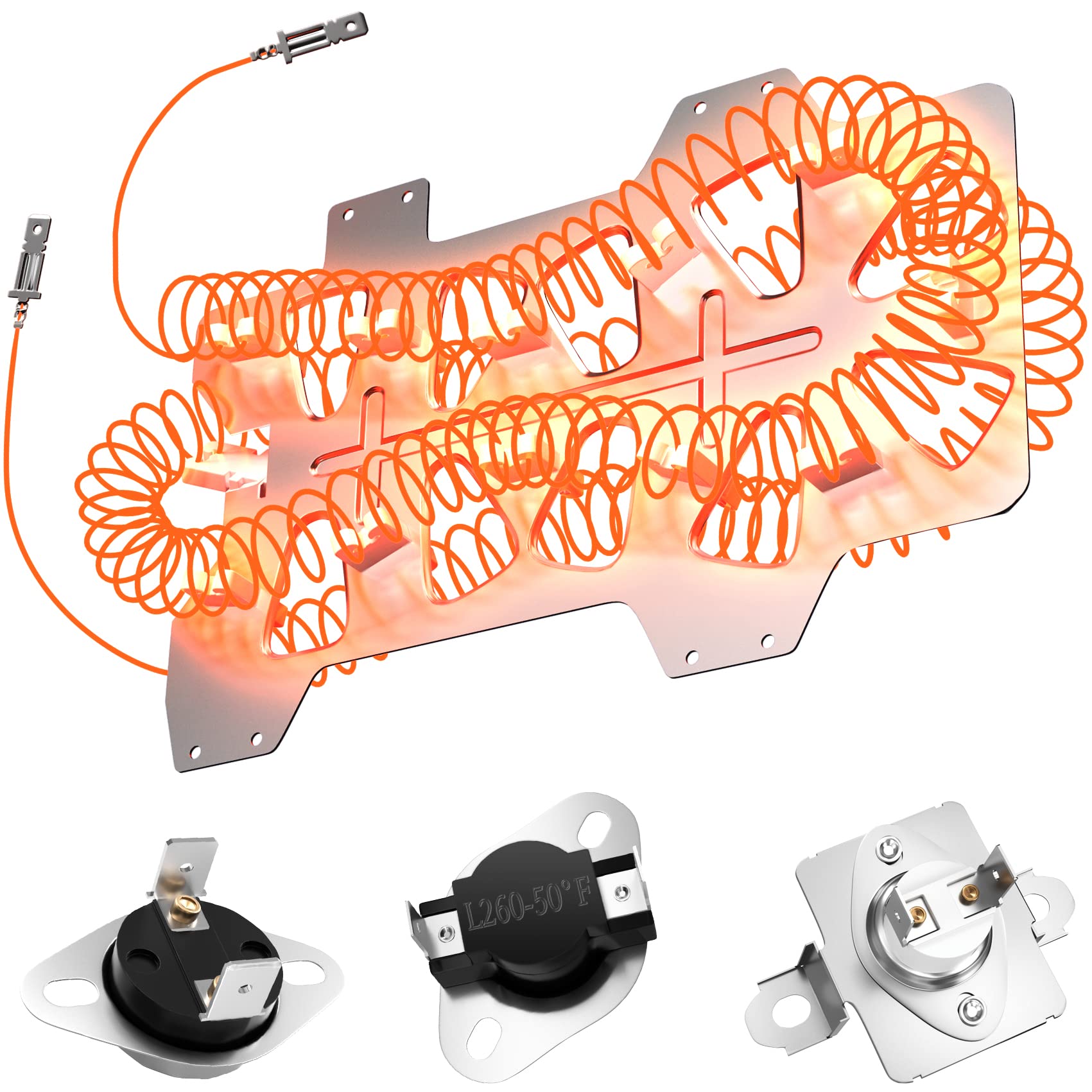 Dryer Heating Element Dc47-00019A For Samsung Dv45H7000Ewa2 Dv40J3000Ewa2 Dv42H5000Ewa3 Dve50M7450Wa3 Dv48H7400Ewa2 Dryer Heater