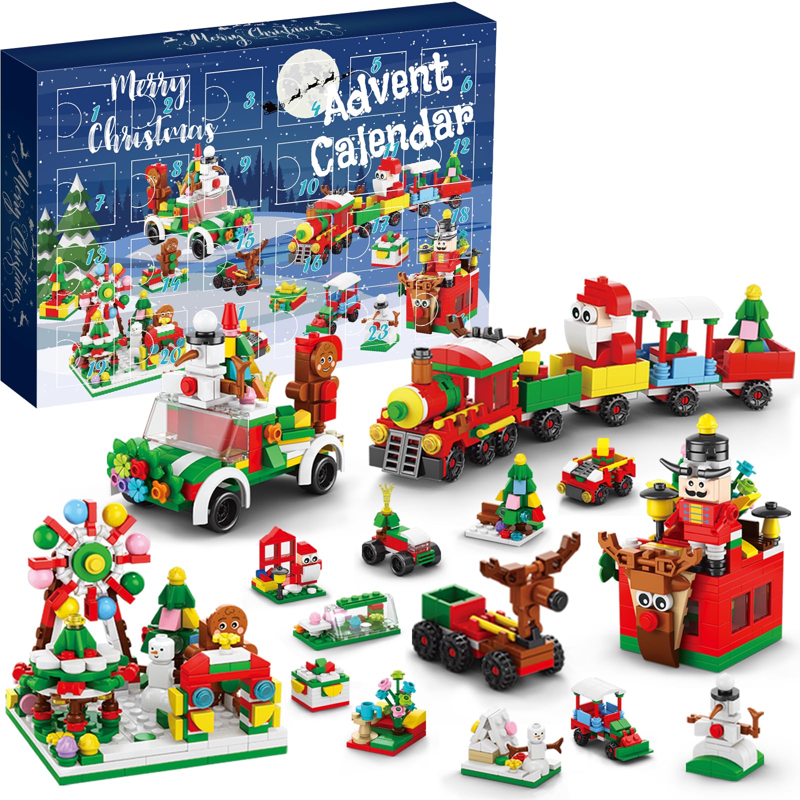 Advent Calendar 2025 Kids, 24 Days Building Blocks Toys Holiday Countdown, Christmas Stocking Stuffers for 6 7 8 9 10 11 12 Year