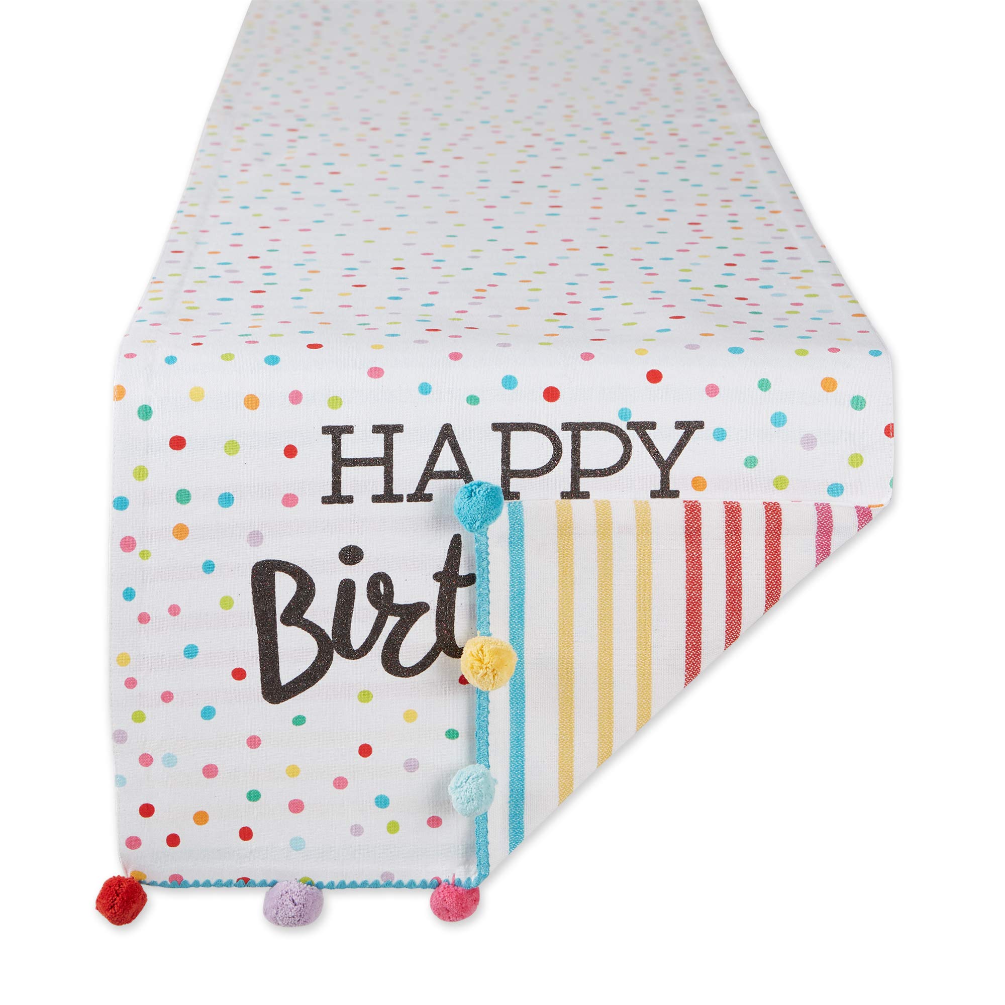 DII Happy Birthday Embellished Table Runner