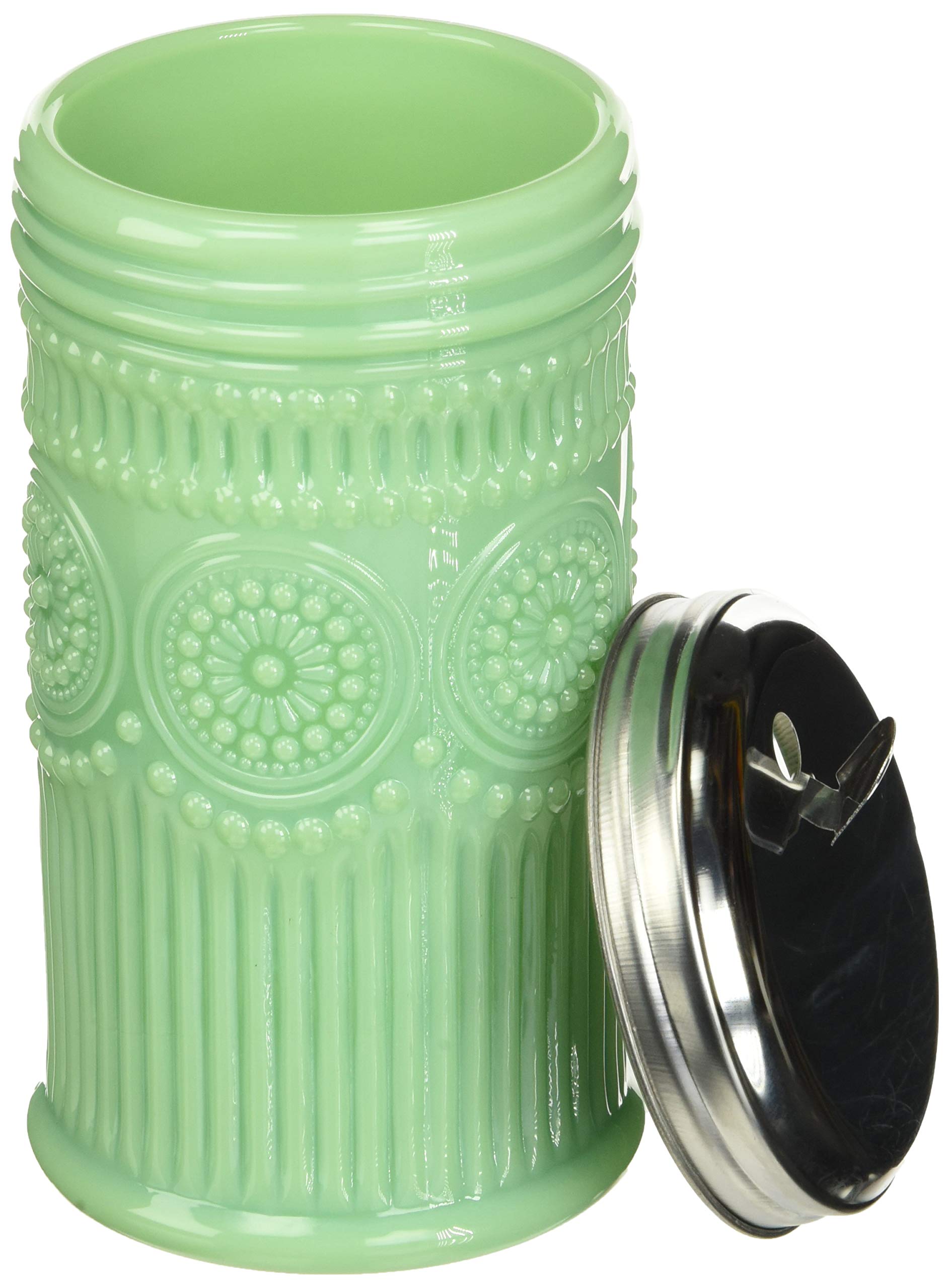 Tablecraft Sugar Shaker With Stainless Steel Top, 3.0625'' X 5.75'', Green