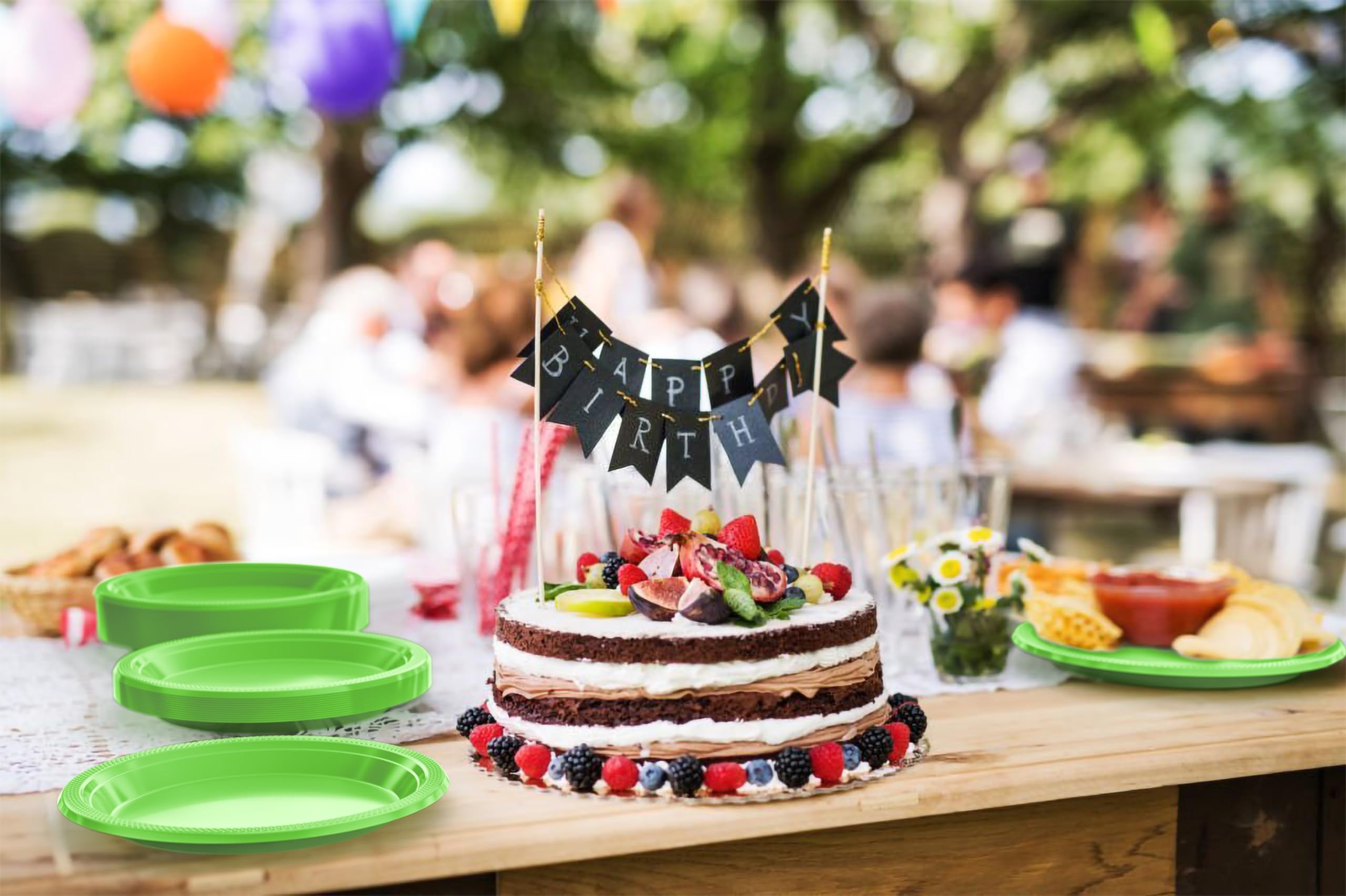 Exquisite Lime Green Plastic Plates For Party 9 Lime Green Disposable Plates For Party Supplies 100 Pcs Disposable Dinner Plat