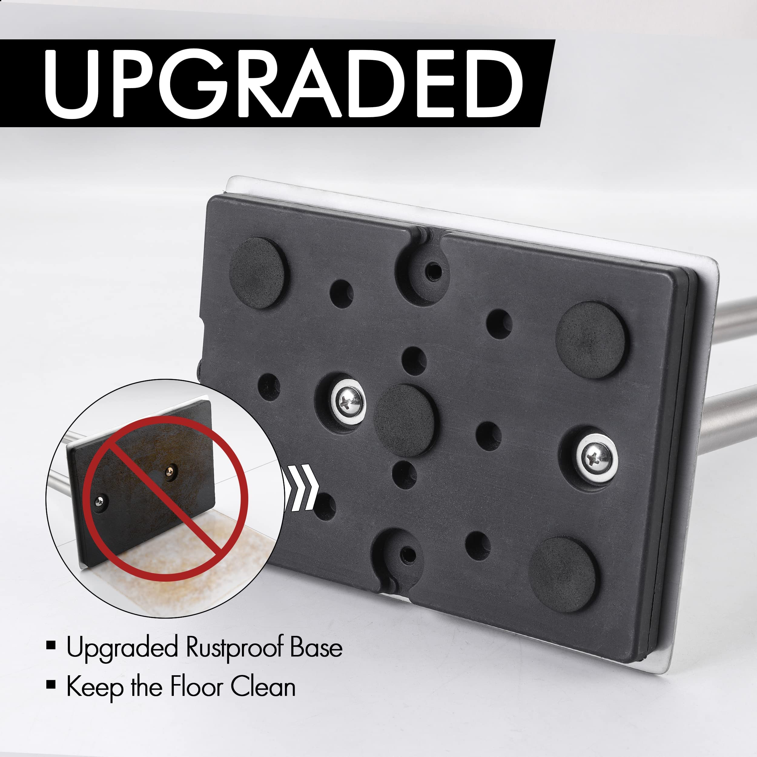 KES Freestanding Toilet Paper Holder Stand with Reserve Toilet Paper Storage for Bathroom SUS304 Stainless Steel Brushed Steel  BPH286S1B-2