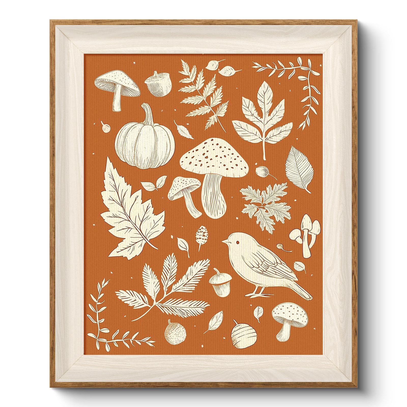 VIYYIEA Framed Wall Art for Living Room, Plant Collection Canvas Prints, Vintage Home Decor, Flowers Painting Picture, Bathroom 