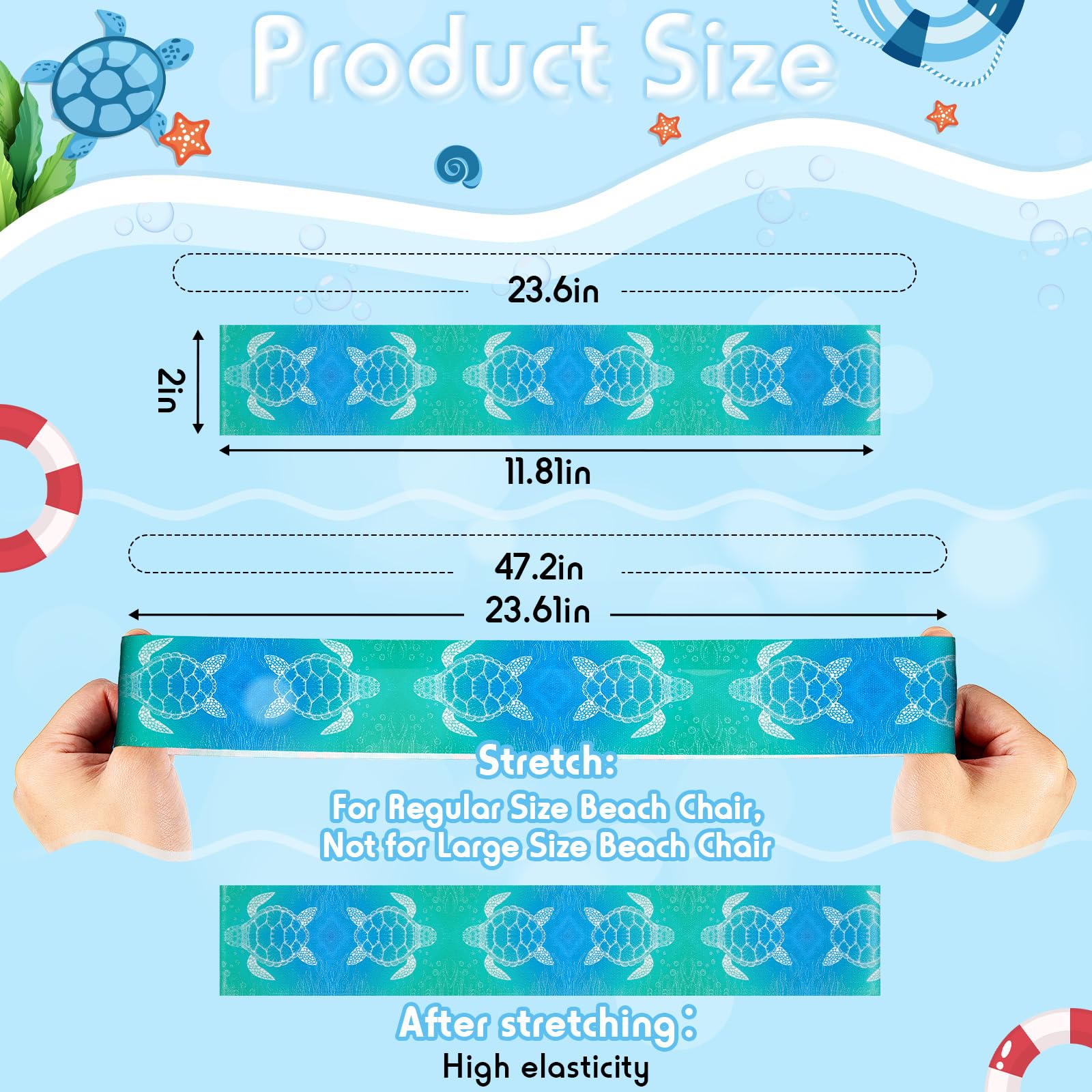 Boao 2 Pack Towel Bands For Beach Chairs Cruise Towel Clips For Lounge Beach Pool Chairs Towel Strap Holder Elastic Windproof Be