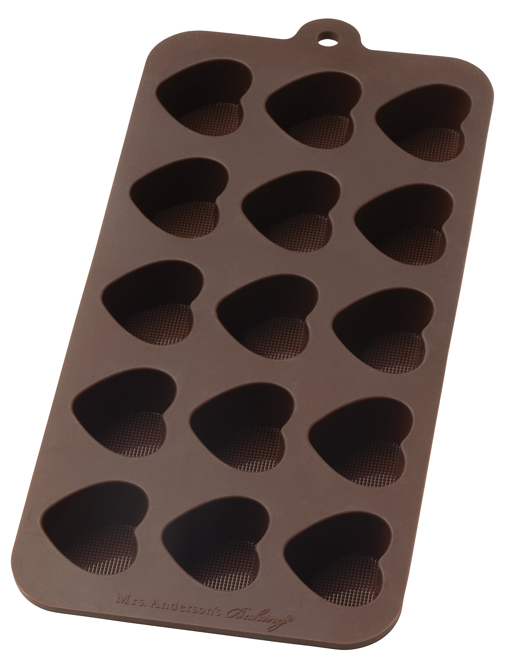 Mrs. Andersons Baking Chocolate Mold, European-Grade Silicone, Hearts