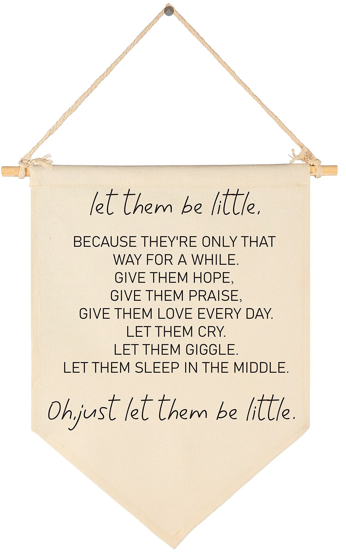 Let Them Be Little Sign-Playroom Sign-Birthday Christmas Gift-Canvas Hanging Flag Banner Wall Sign Decor Gift For Nursery Bedroo
