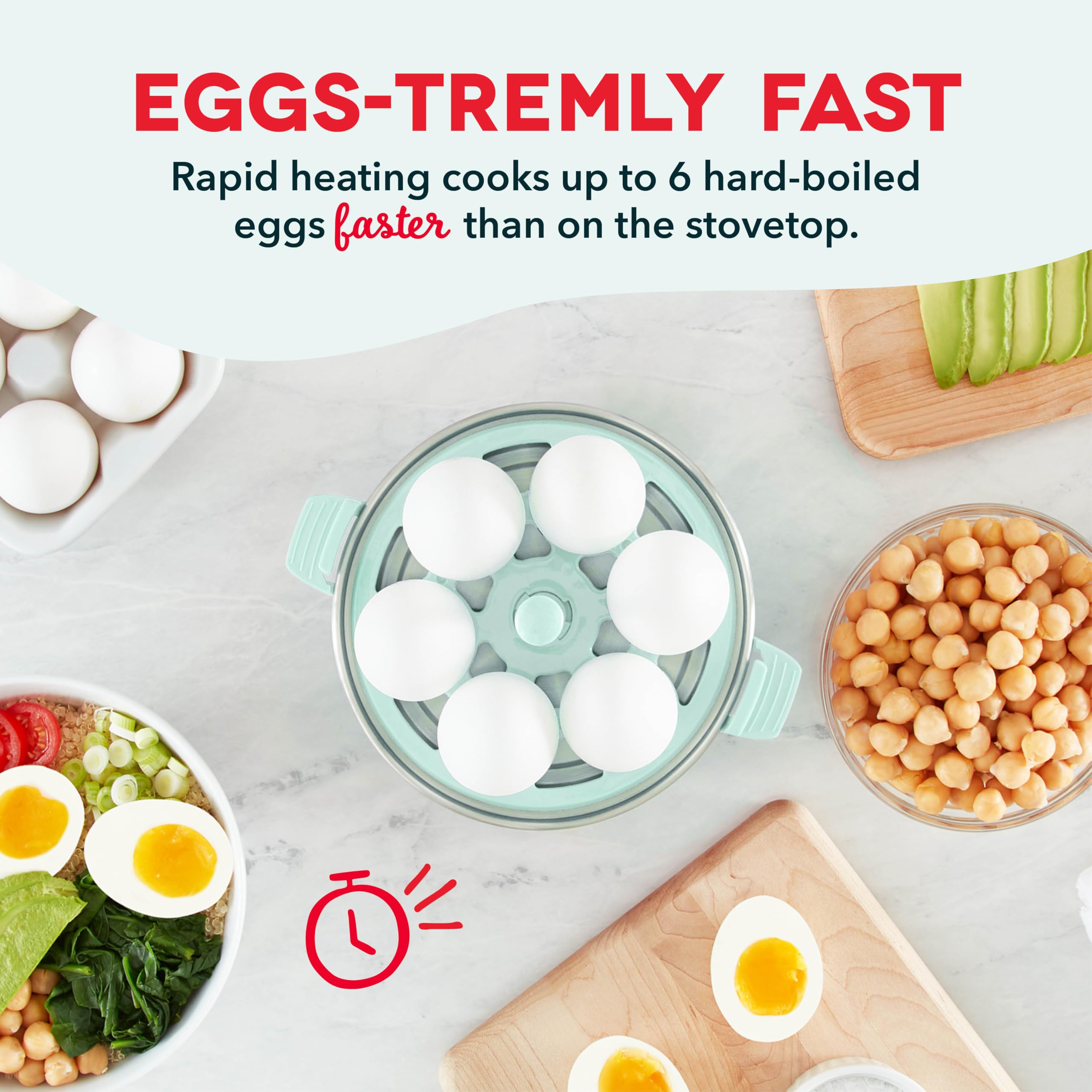 Dash Rapid Egg Cooker: 6 Egg Capacity Electric Egg Cooker For Hard Boiled Eggs, Poached Eggs, Scrambled Eggs, Or Omelets With Au