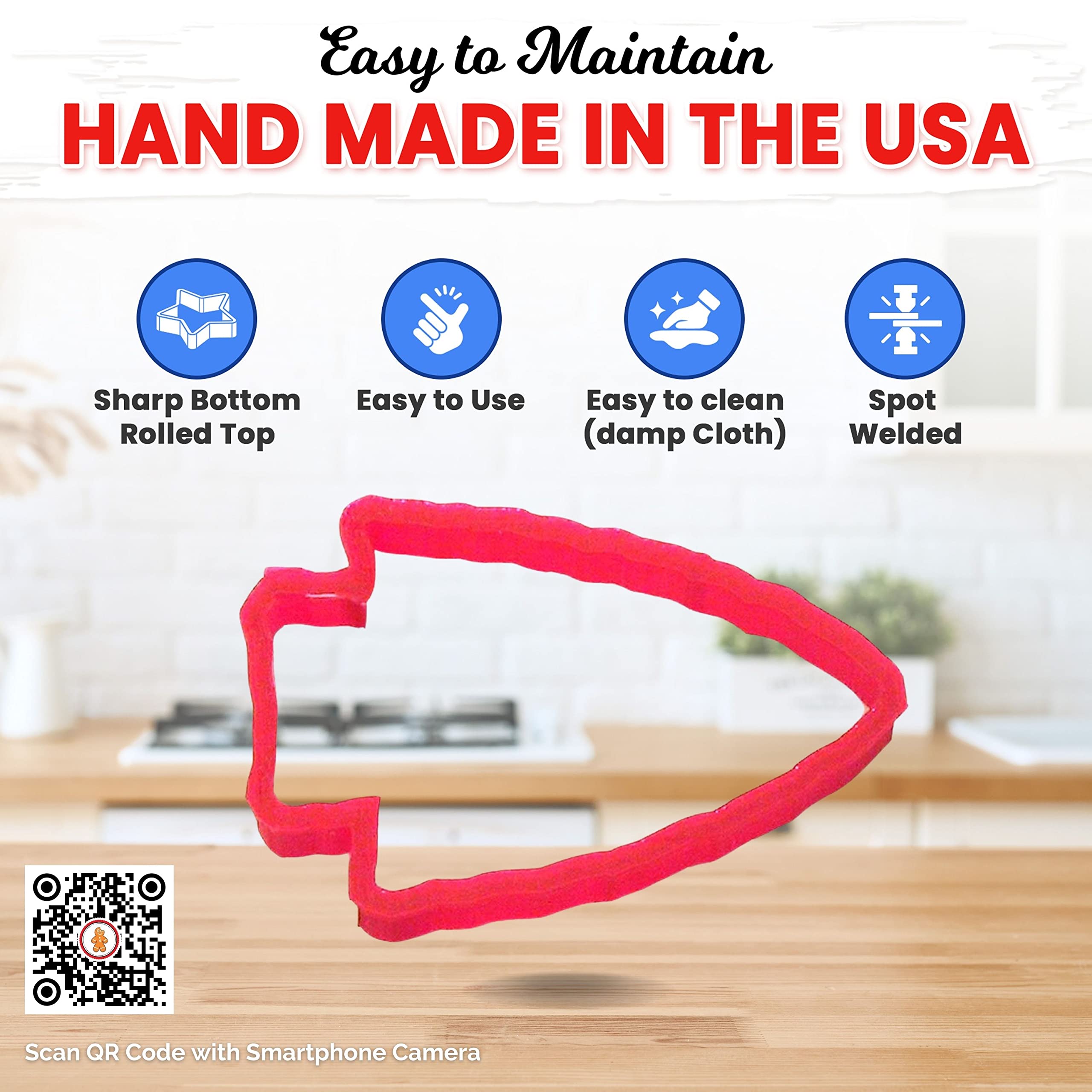 Cookiecutter.Com Arrowhead Cookie Cutter 3.5 Inch Tall - 3D Printed Plastic - Usa Made