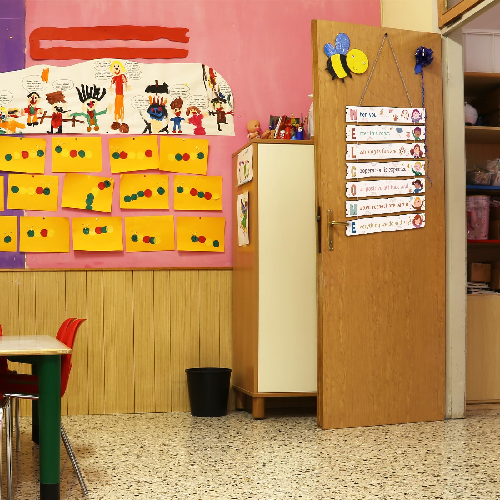 Harloon Boho Welcome Sign Classroom Rainbow Decorations Diversity Inspirational Classroom Educational Motivational Positive Quot