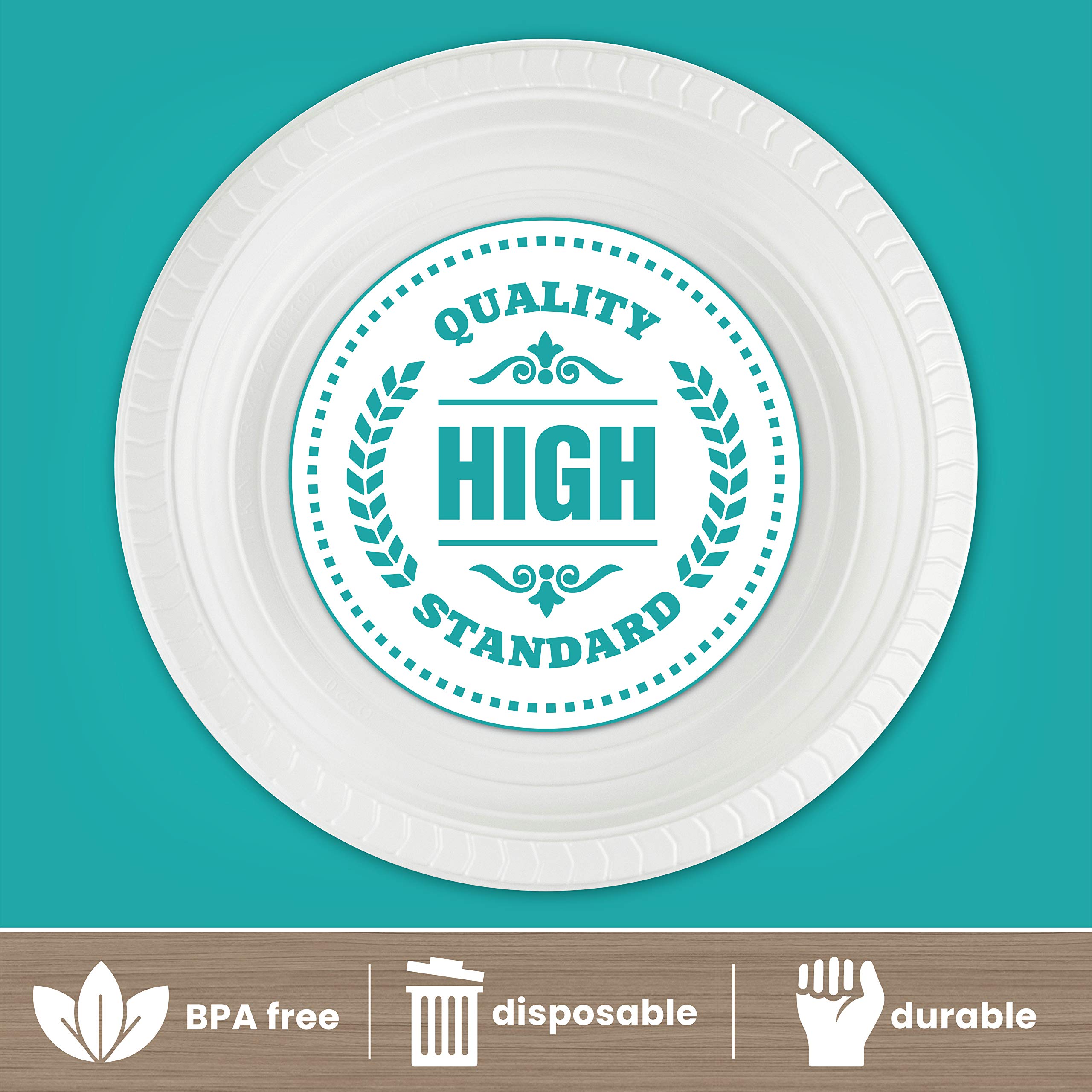 Plasticpro Round Plastic 12 Ounce Bowls Microwaveable, Disposable, White, Dinnerware 800 Count