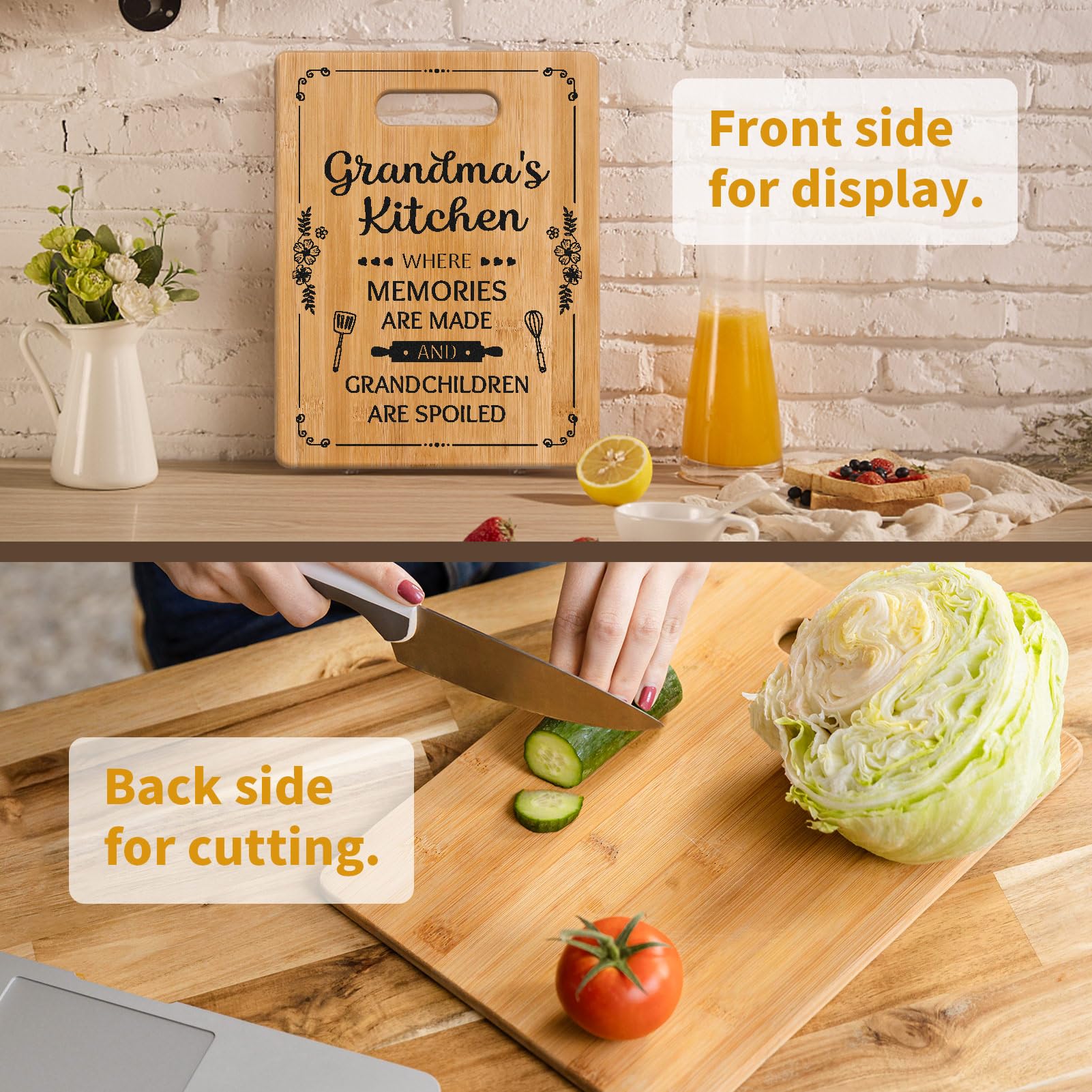 Grandma Gifts, Grandma Birthday Gifts, Unique Grandma s Cutting Board, Best Christmas Birthday Mothers Day Gifts for Grandmother