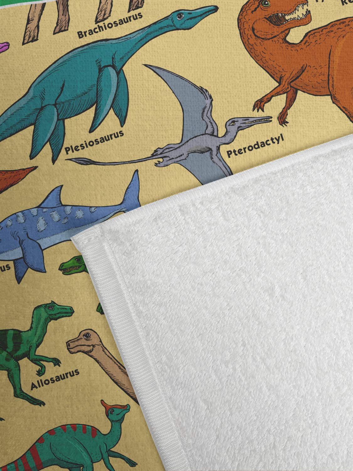 RNK Shops Personalized Dinosaurs Golf Towel - Poly-Cotton Blend - Small w/Name or Text