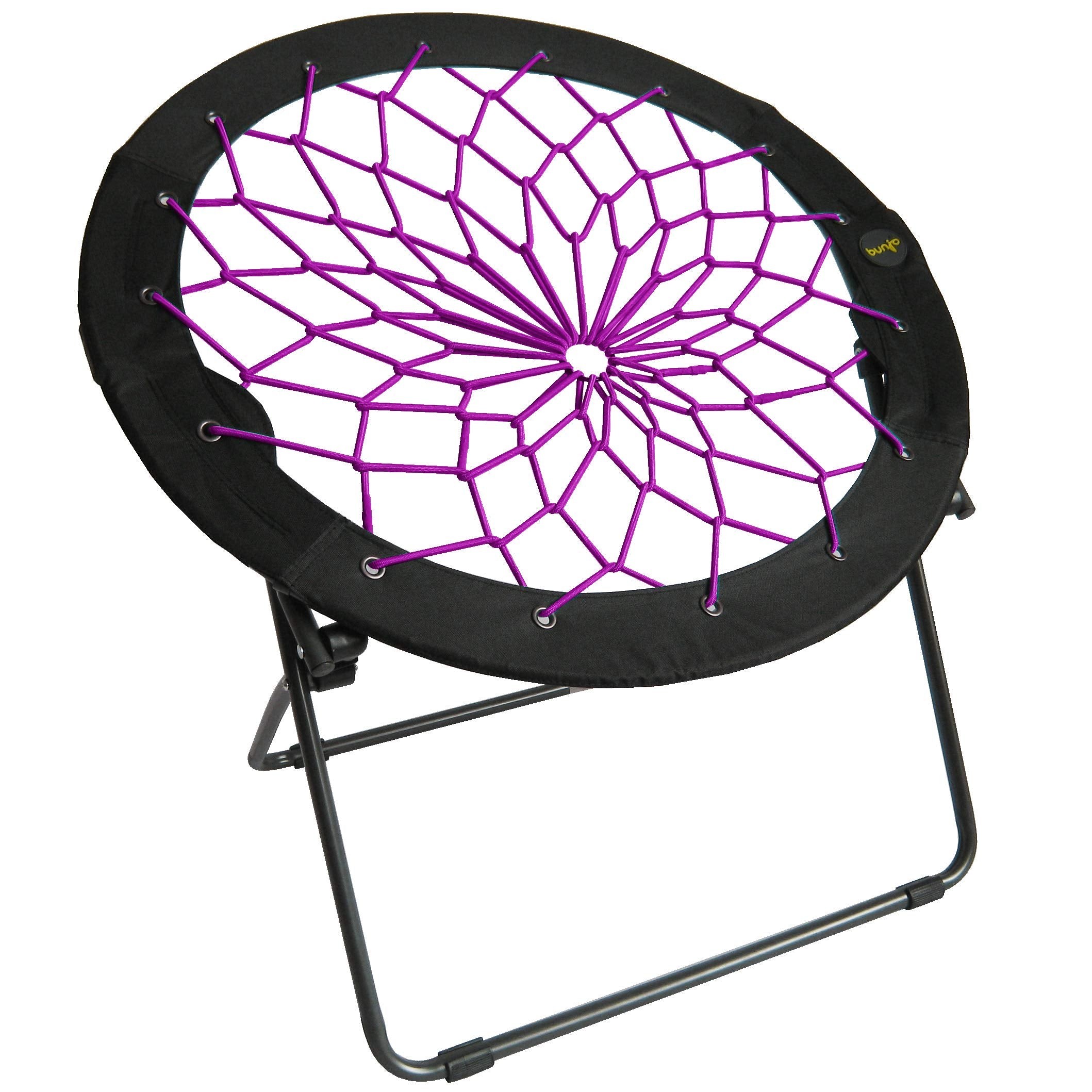 Zenithen Limited Foldable Bunjo Bungee Chair for Dorms, Living Rooms, Bedrooms, Camping, Gaming & Lounging, Plum (Pack of 1)