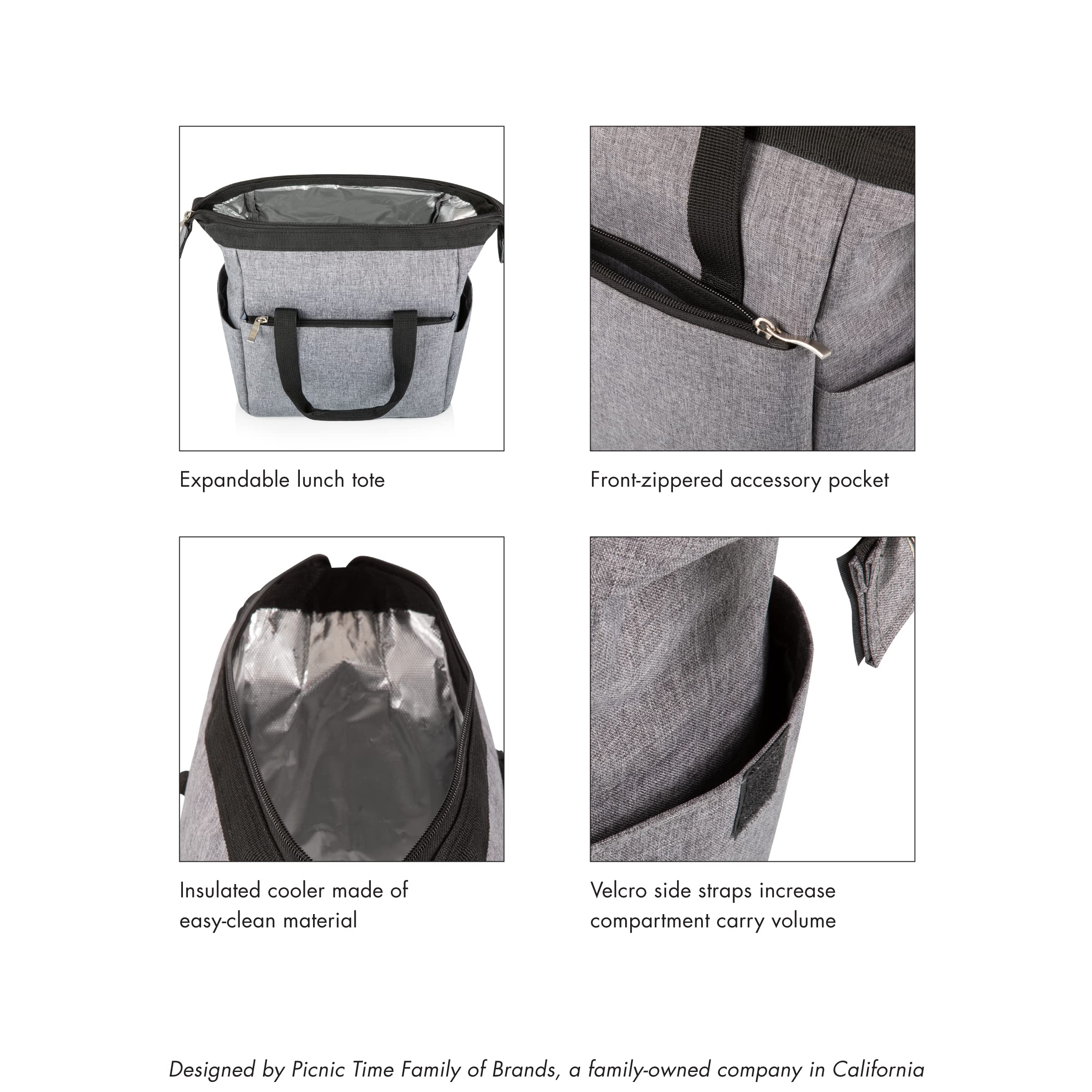 Picnic Time Coca-Cola Unity Buy The World A Coke On The Go Lunch Bag, Soft Cooler Lunch Box, Insulated Lunch Bag, (Black)