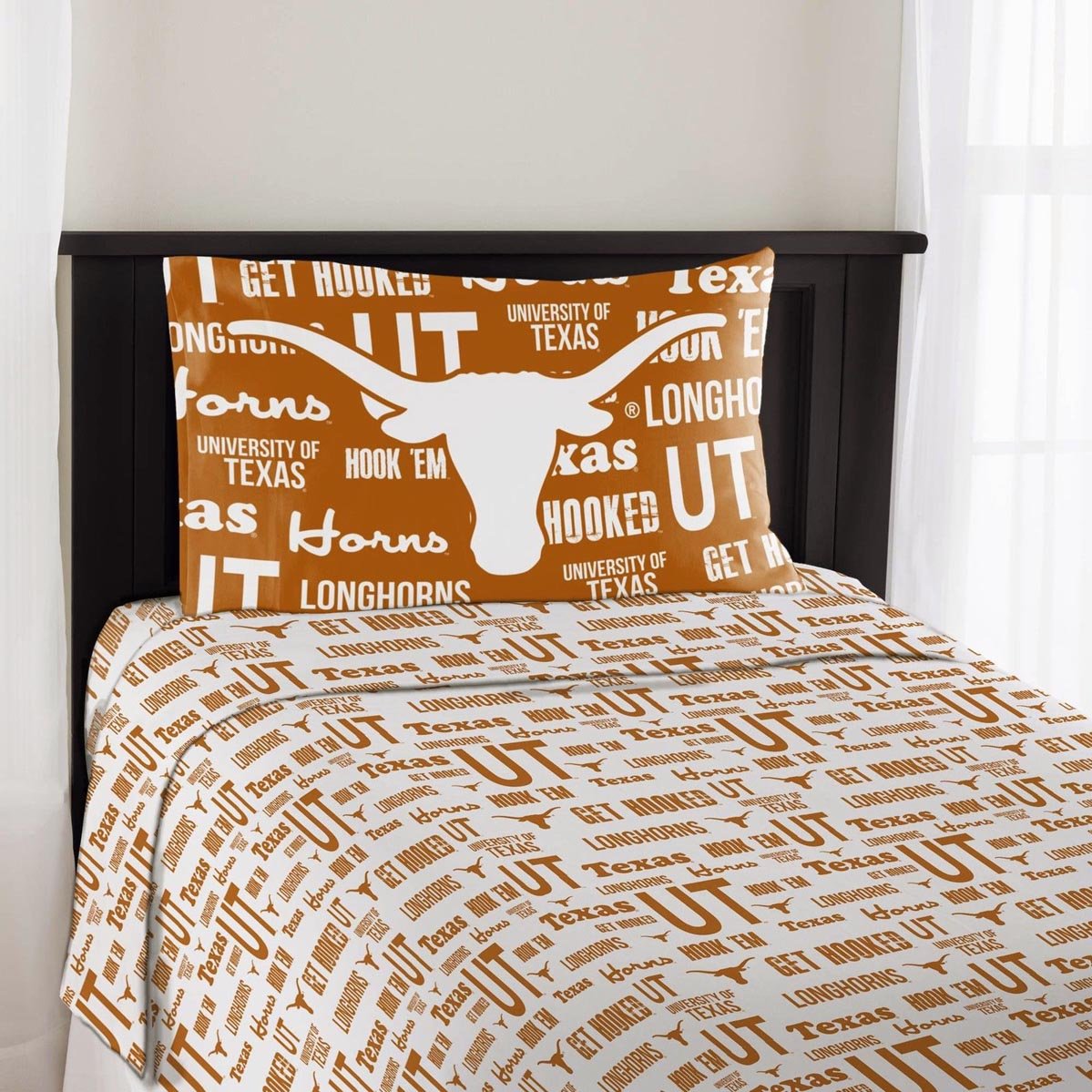 Texas Longhorns Sheet Set With Pillowcase Ut Twin Size 3 Piece