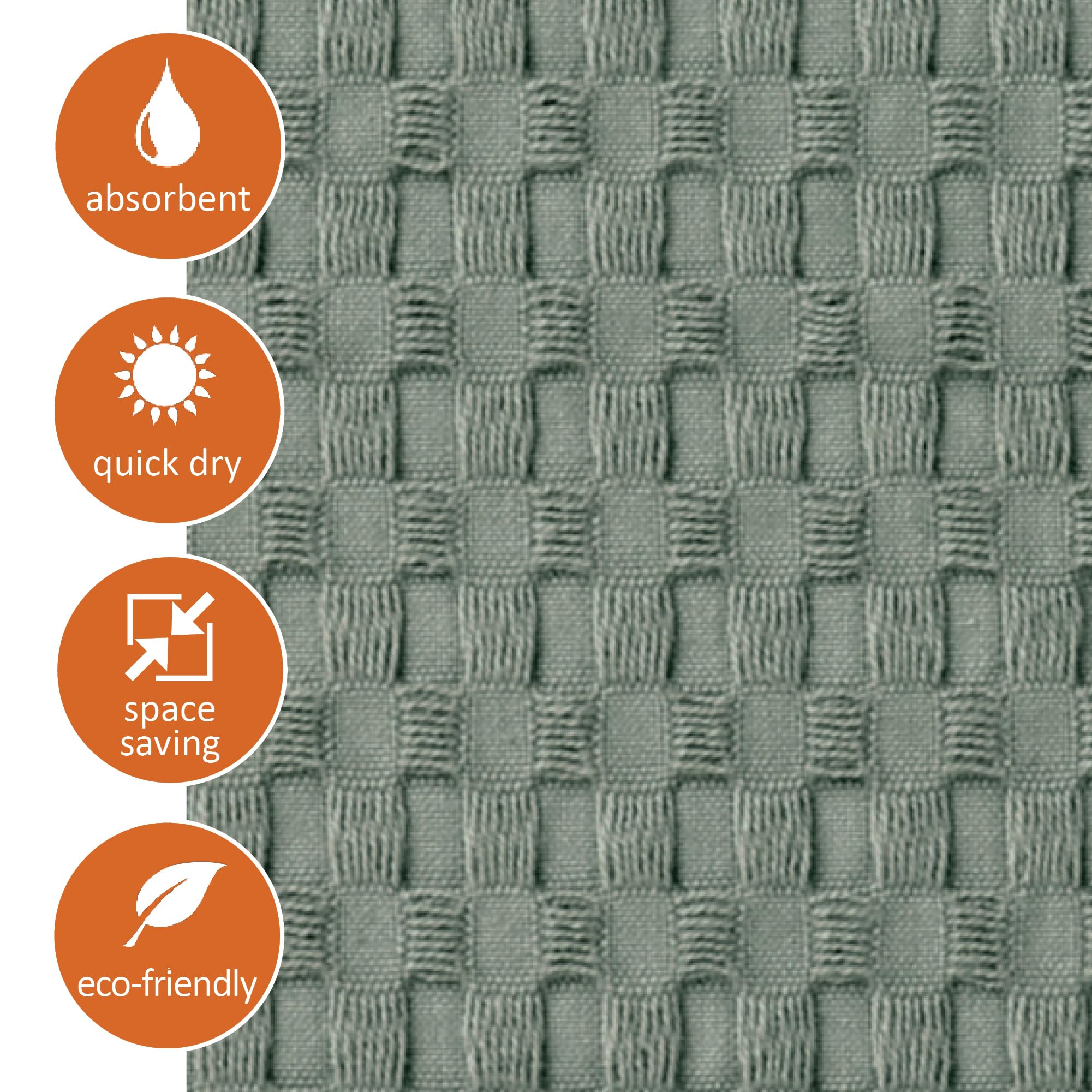 Gilden Tree Bathroom Mat Absorbent Cotton Quick Dry For Shower, Bath & Bathtub Washable Thin, Modern Style (Sage Grey)