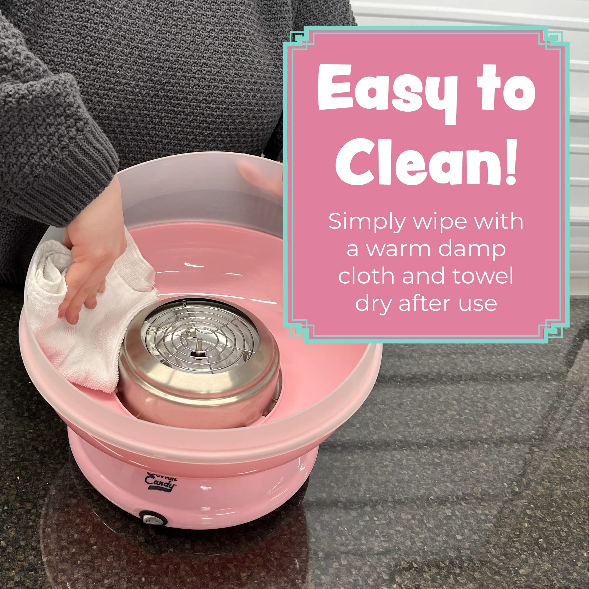 Cotton Candy Express Cc1000-S Cotton Candy Machine, Pink. Easy To Use And Clean. A Great Value, Nostalgia And Fun For Kids And A