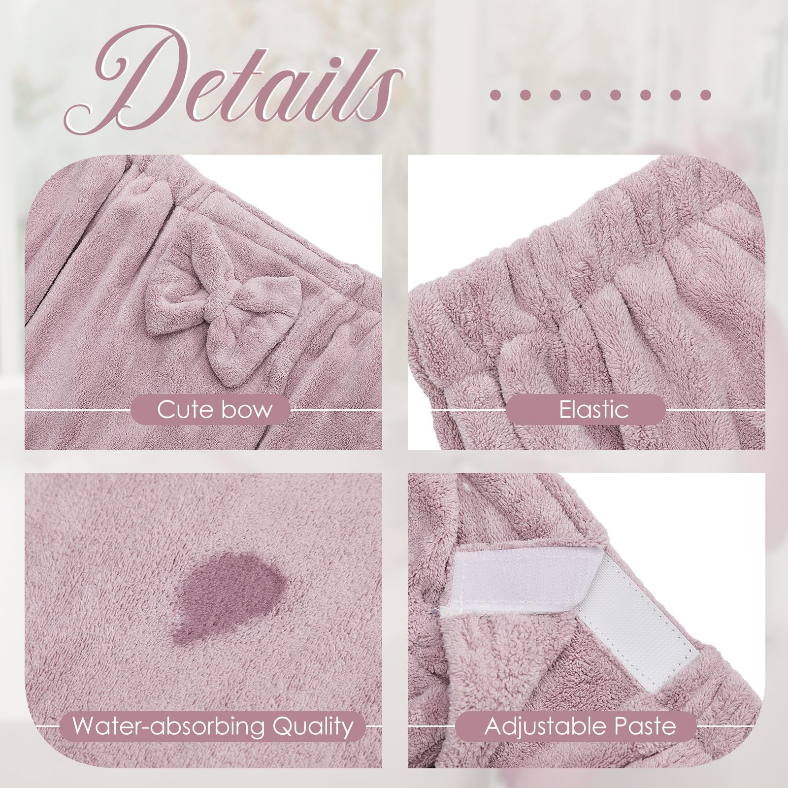 Xtinmee 2 Sets Plus Size Womens Wrap Towel With Hair Towel Bath Towel Wrap Shower Dress Towel Spa Wraps For Women'S Bathrobe (Lo