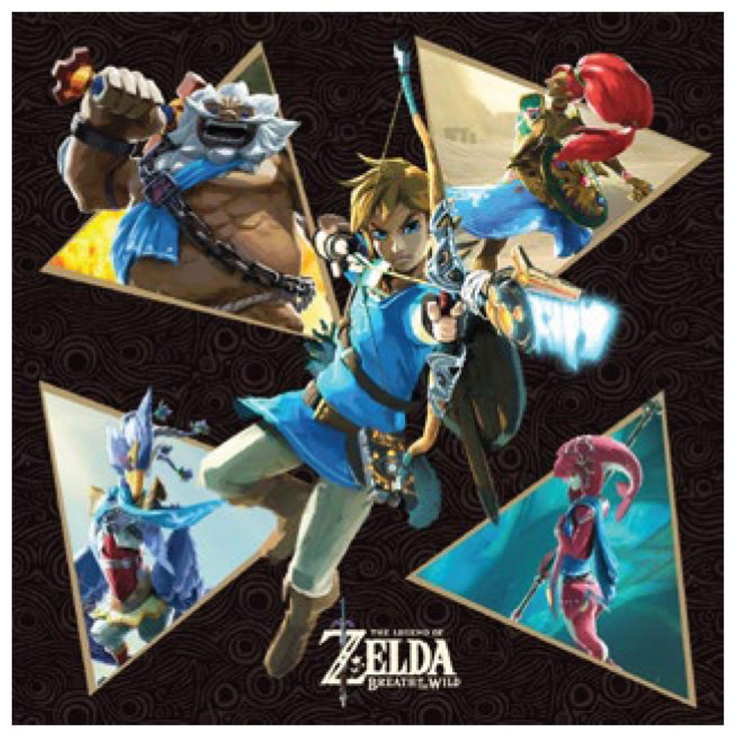 Prolific Art Galleries The Legend Of Zelda Canvas Print Poster Wall Art Decor (6X6 Inch) - Link With The Four Champions Of Hyrul