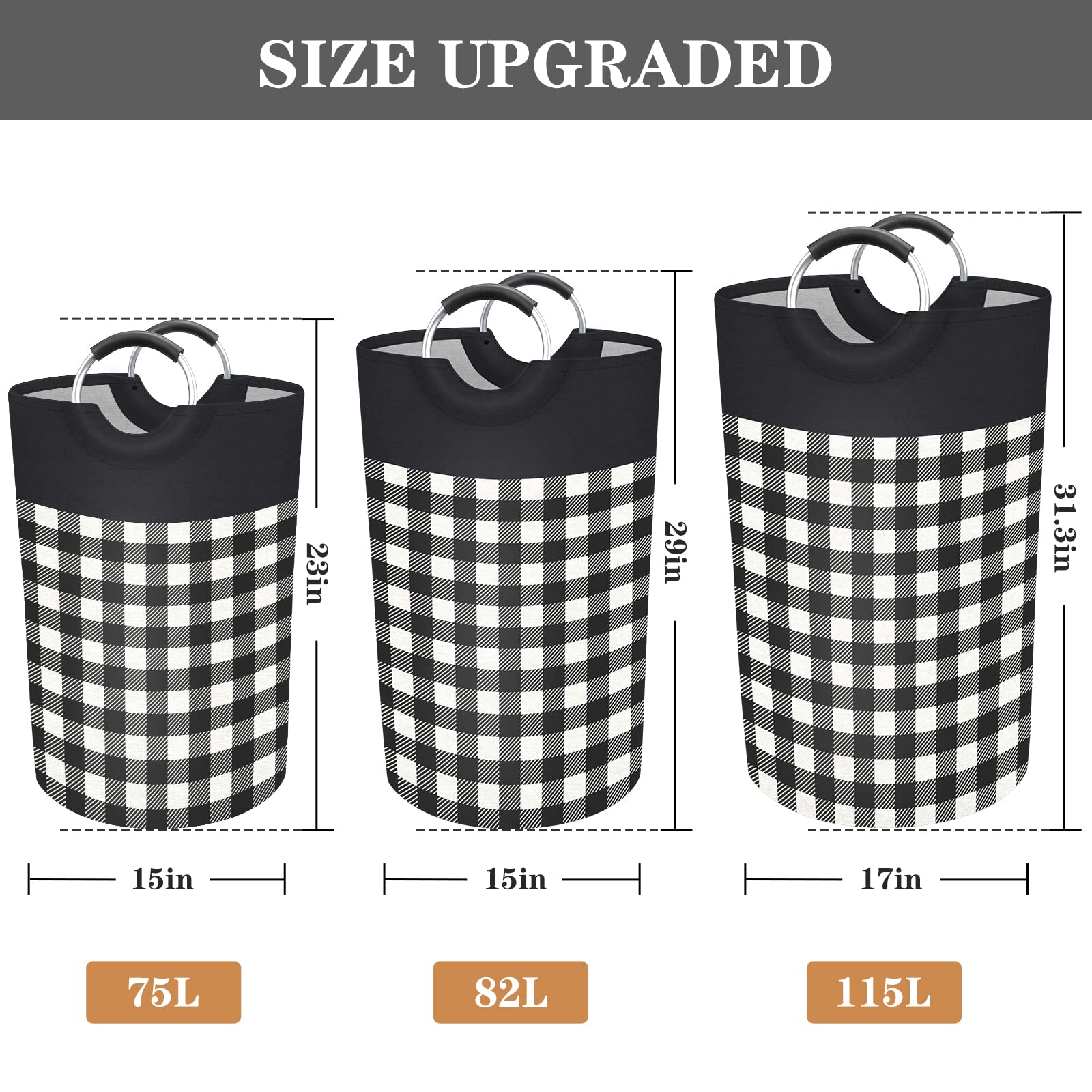 Blisstotes Laundry Basket, Laundry Hamper, Hampers For Laundry, Clothes Baskets Collapsible With Handles Waterproof For Bathroom