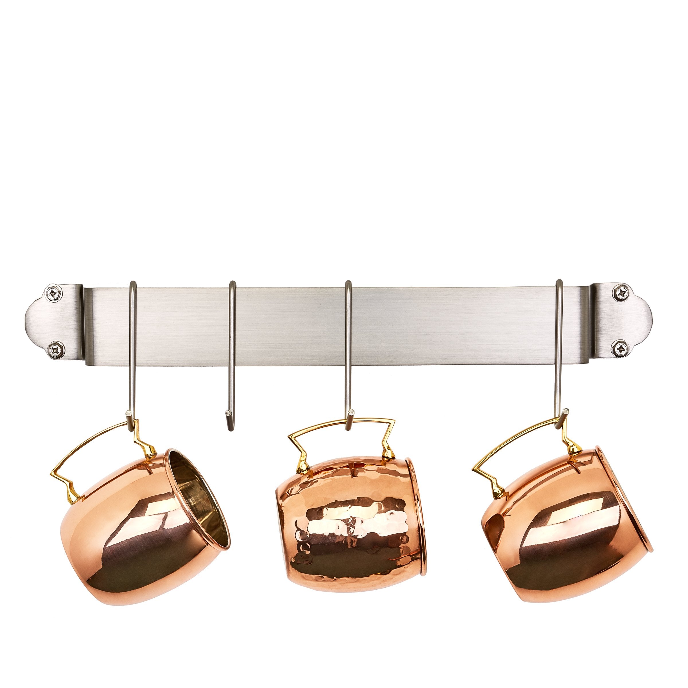 Old Dutch 18'' Bar Rack With 4 Hooks, Satin Nickel (218Sn)