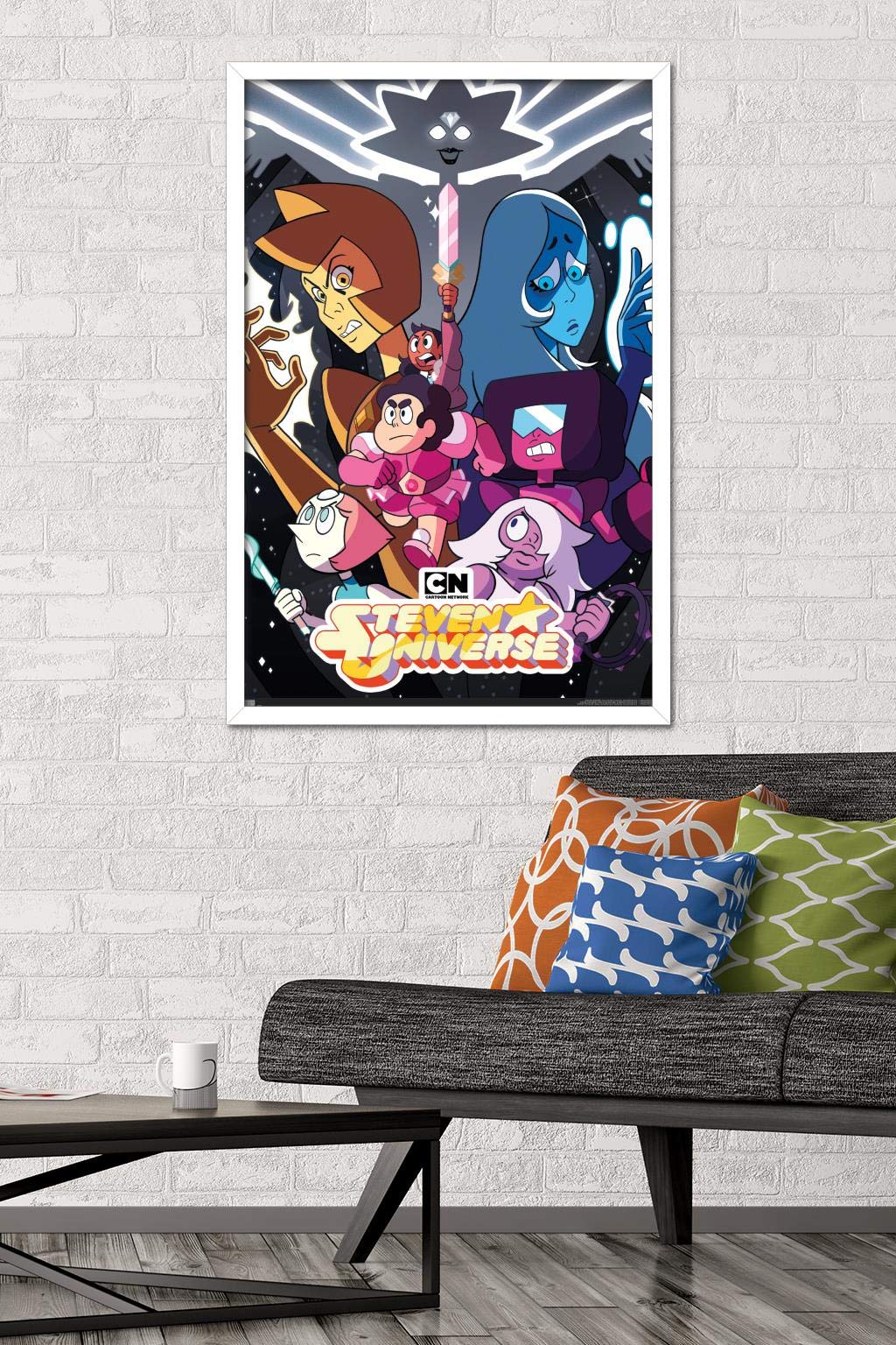 Trends International Steven Universe - One Sheet Wall Poster, 22.37'' X 34.00'', White Framed Version