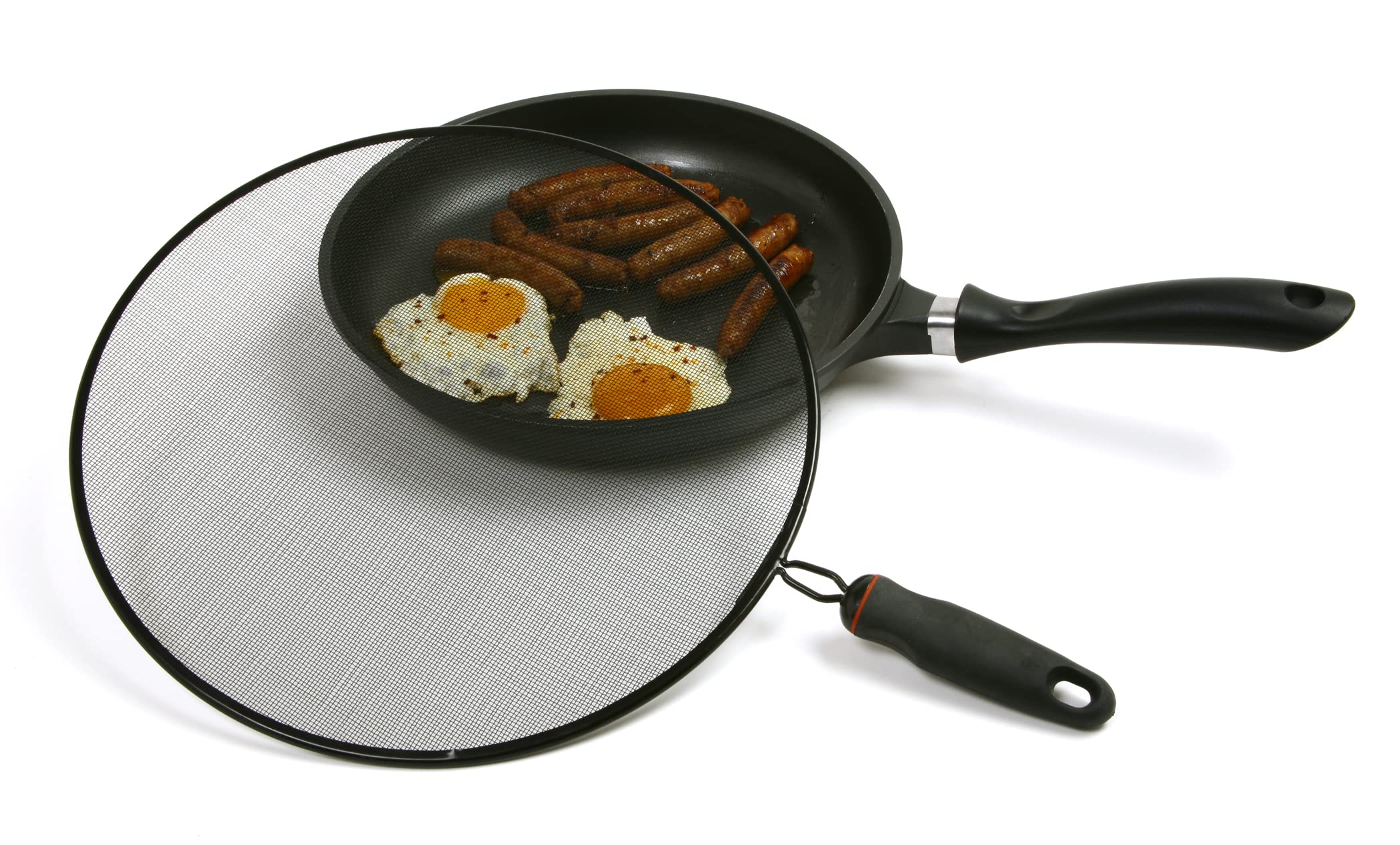 Norpro Grip-Ez Nonstick 13 Inch Strainer Splatter Screen, 13In/33Cm, Black