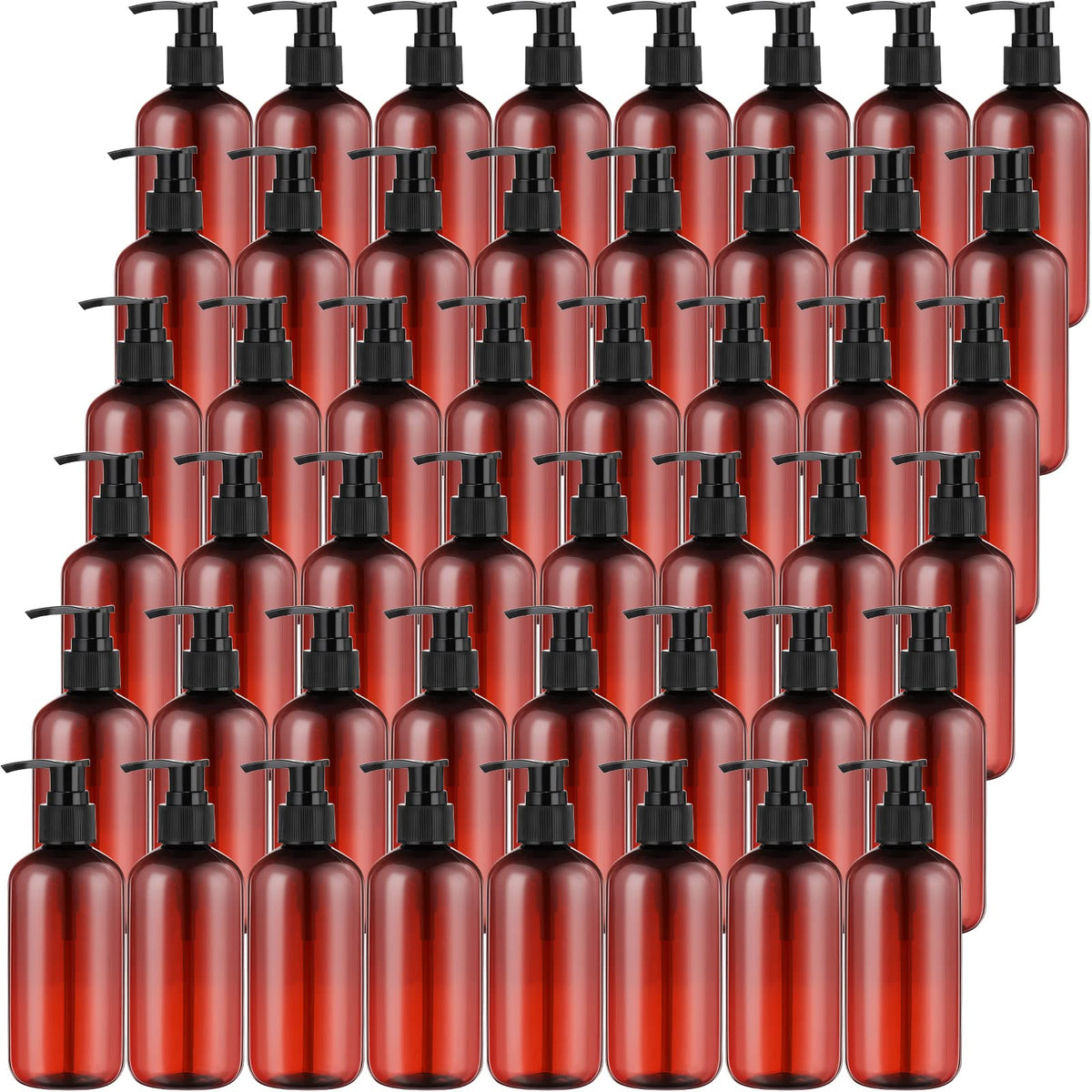 48 Pcs Pump Bottle Lotion Dispenser Refillable Shampoo Conditioner Hand Soap Dispenser Plastic Empty 8Oz/250Ml Clear Reusable Bo