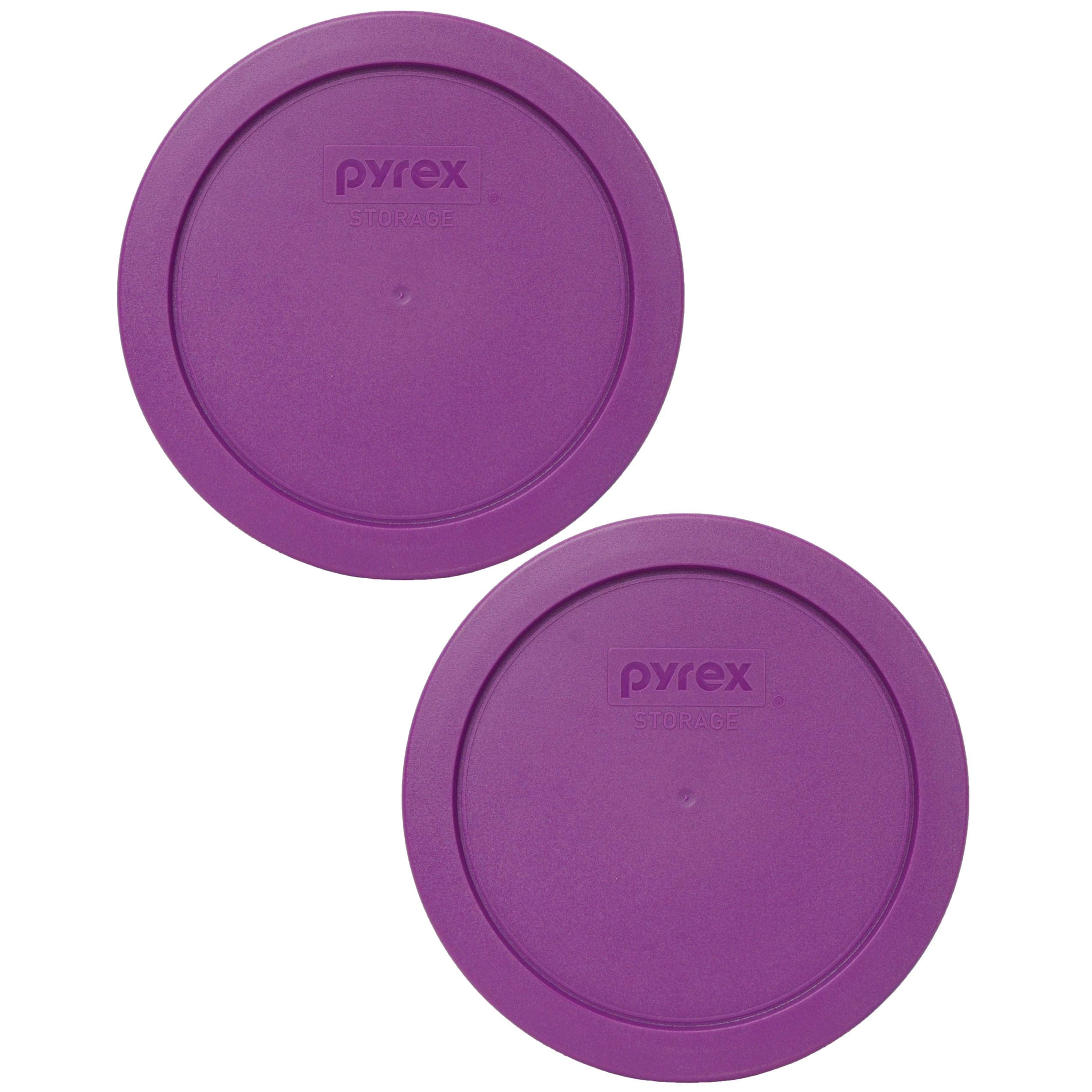 Pyrex Bundle - 2 Items: 7201-Pc 4-Cup Thistle Purple Plastic Food Storage Lid, Made In Usa
