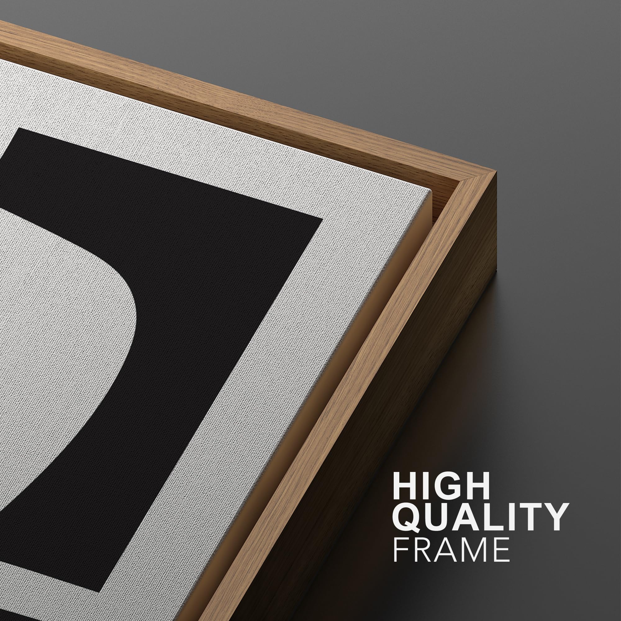 Signwin Framed Canvas Print Wall Art Set Black White Geometric Dark Ring Collage Abstract Shapes Illustrations Modern Art Minima