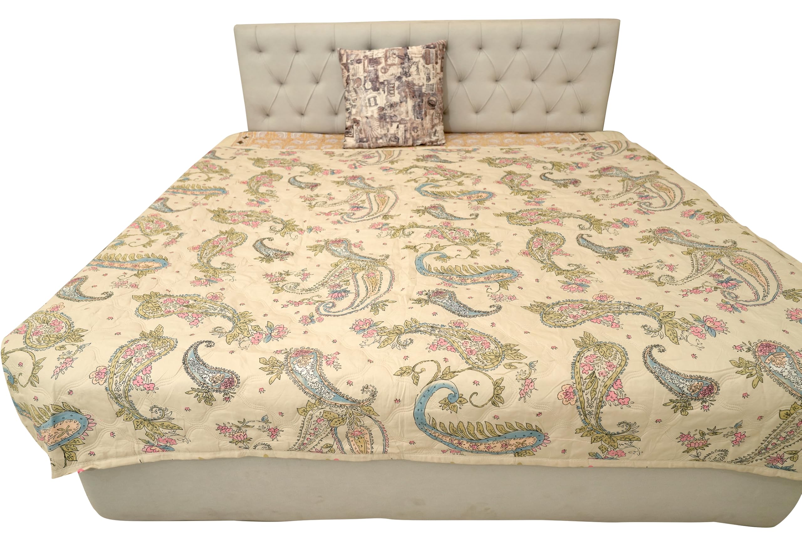 Monbest A New 100% Ac Quilt Single Bed  Blanket For Summer  Cotton Dohar  Lightweight Comforter  Summer Blanket Single Size 