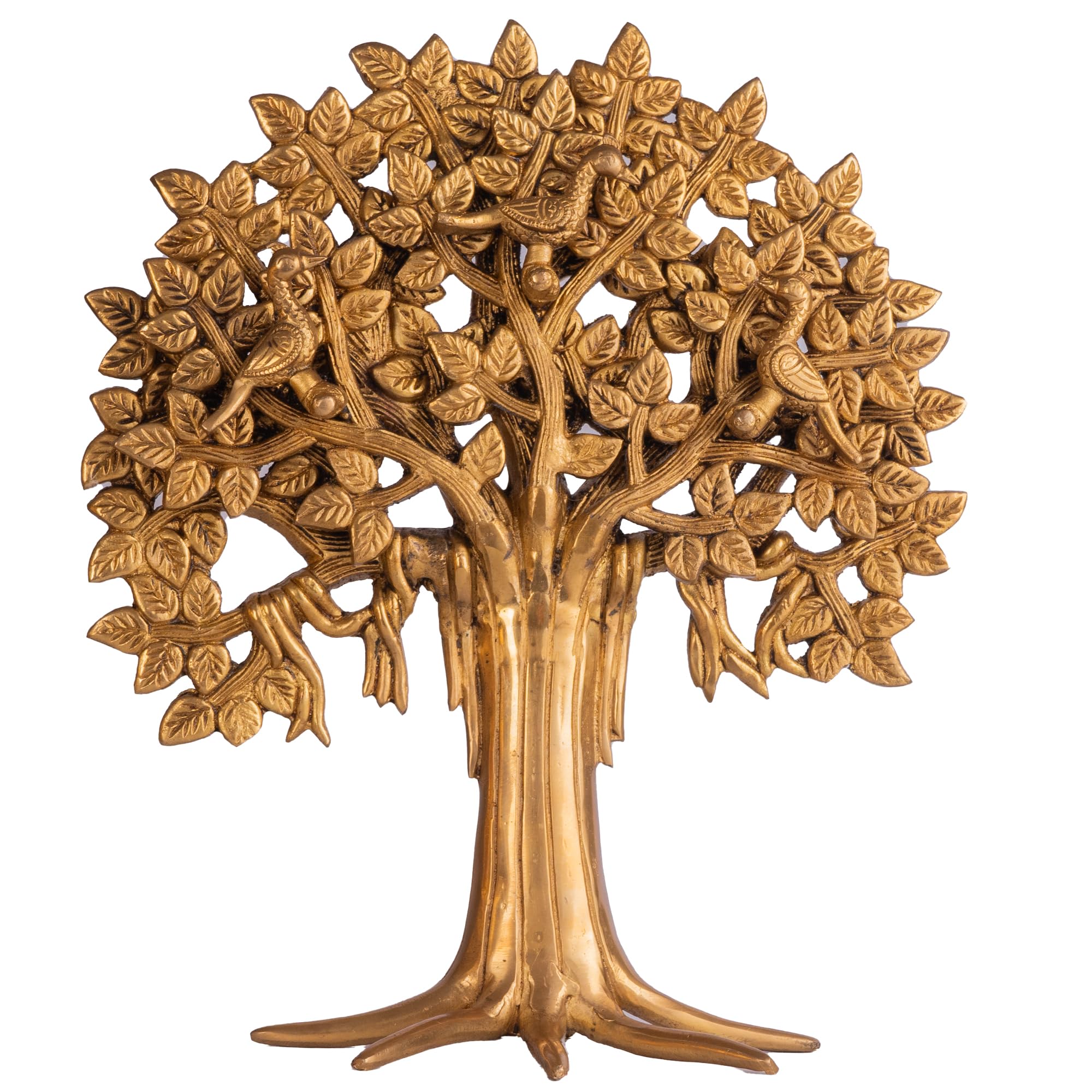 The Advitya Kalpvriksha Brass Tree Vastu Feng Shui Table Or Home Decor Showpiece Decorative Item For Wealth Good Luck Success Of