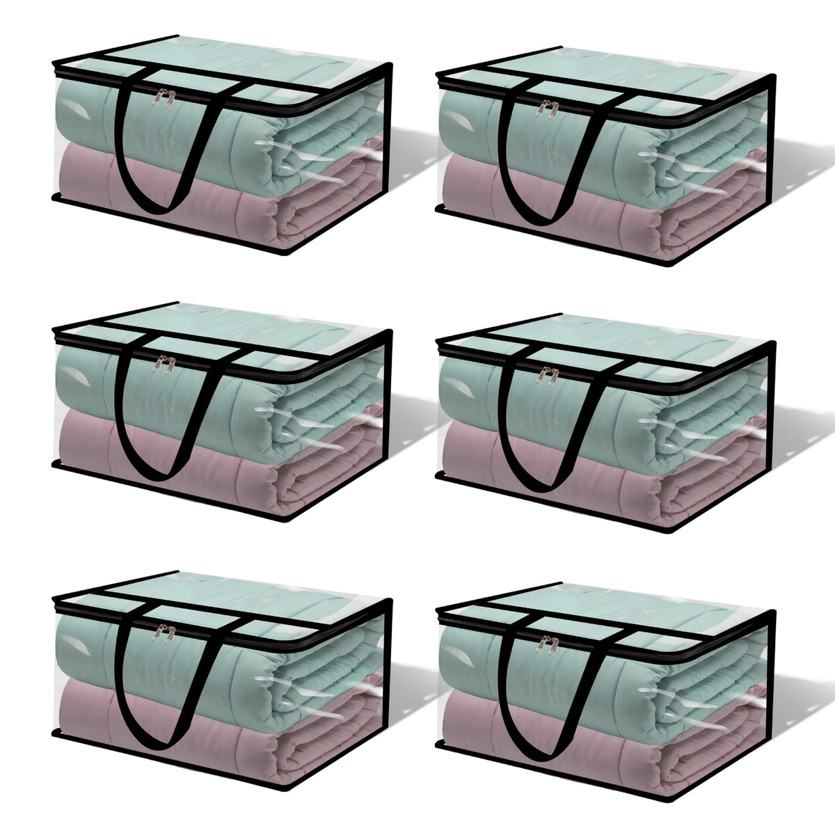 Takiva Transparent Plastic Clothes Storage Bag (Pack Of 6) | Clothes O ...