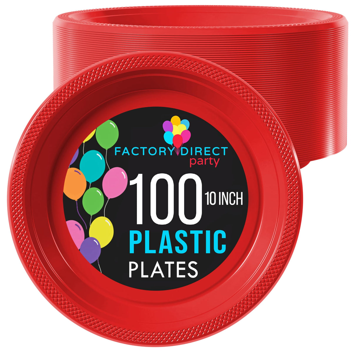 Exquisite Red Plastic Plates For Party 10 Red Disposable Plates For Party Supplies 100 Pcs Disposable Dinner Plate Heavy Duty