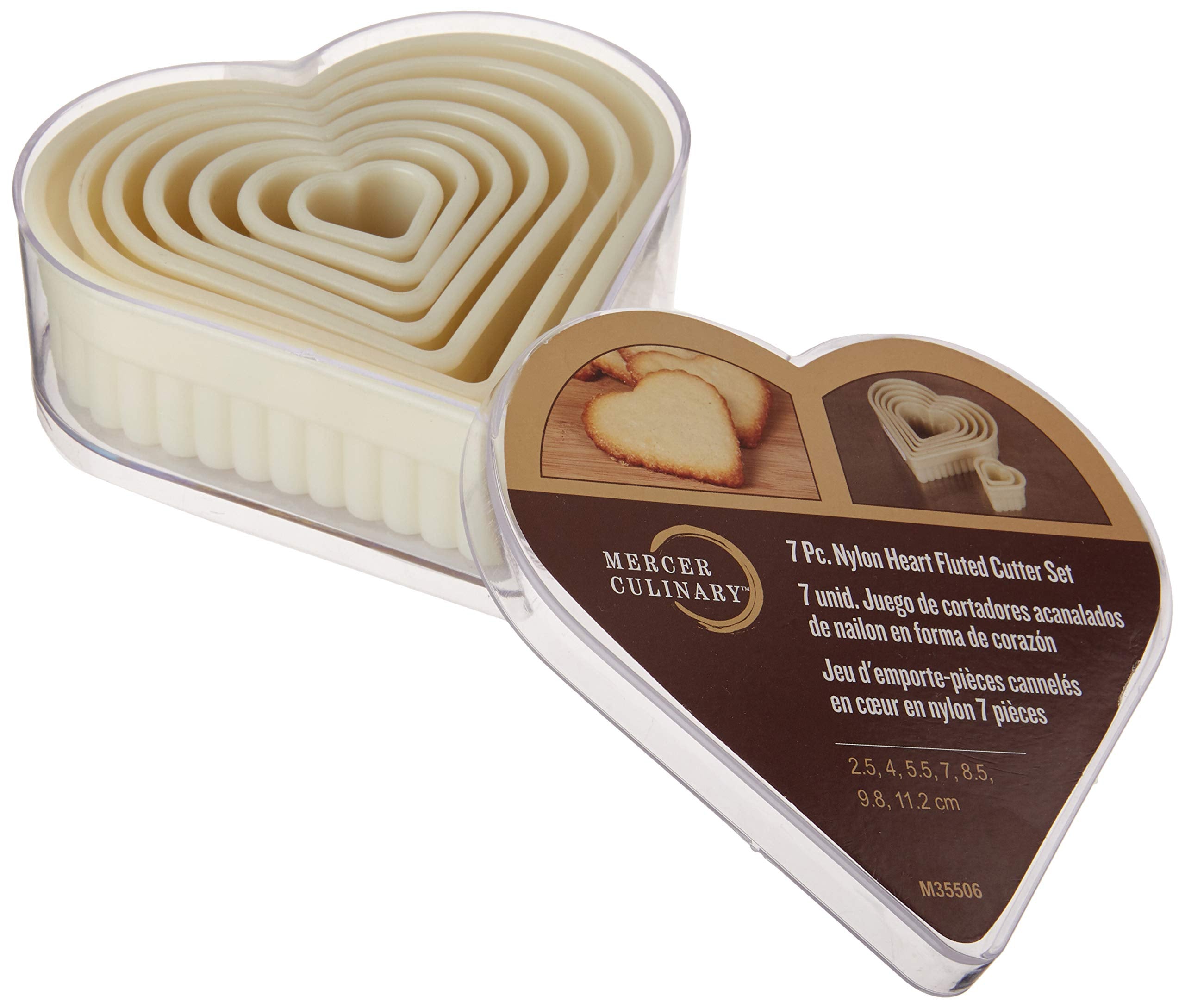 Mercer Culinary 7-Piece Heart Fluted Nylon Cutter Set